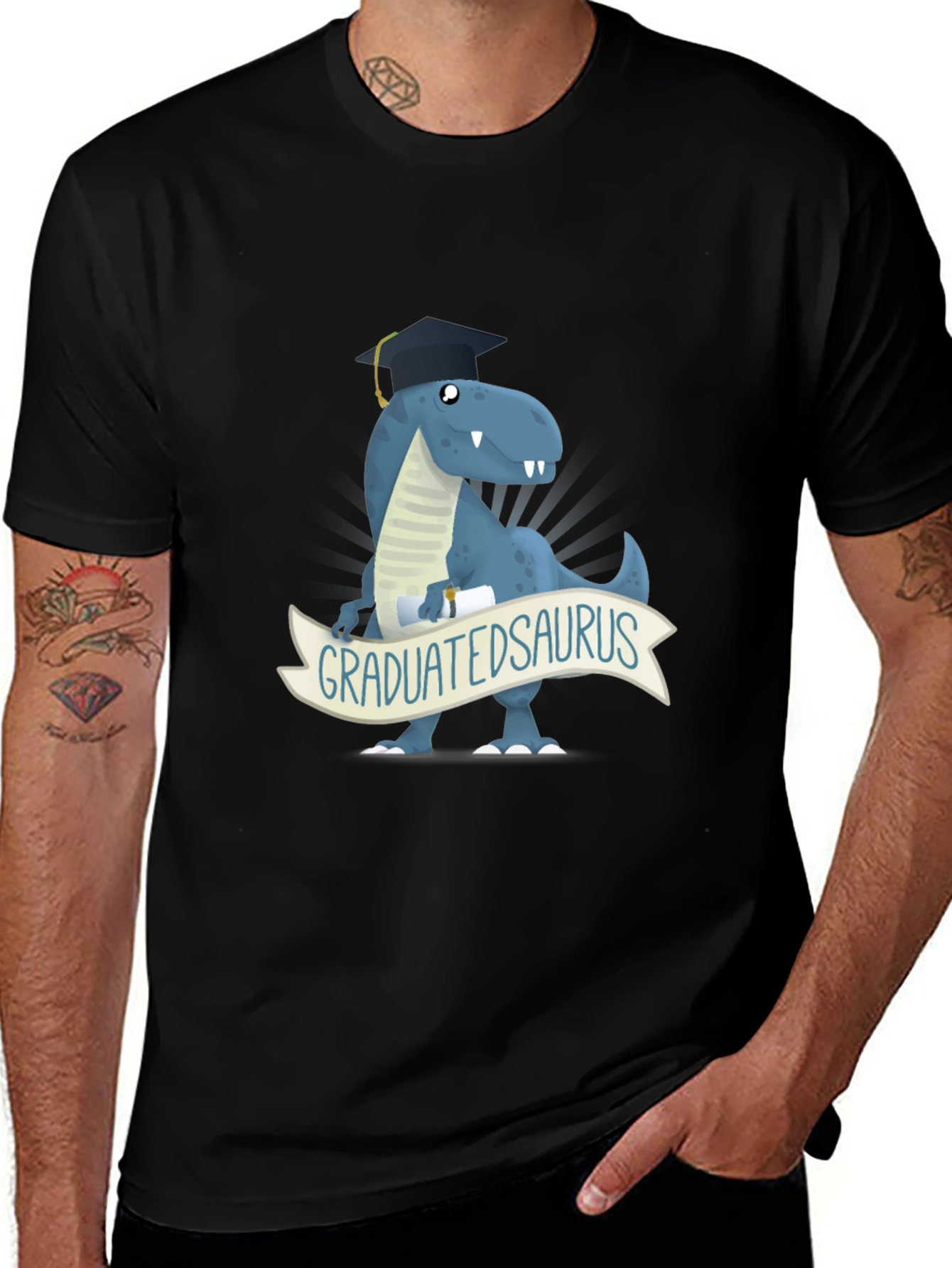 Variant 21 of Graduatedsaurus T-Shirt - Graduation Dinosaur Tee