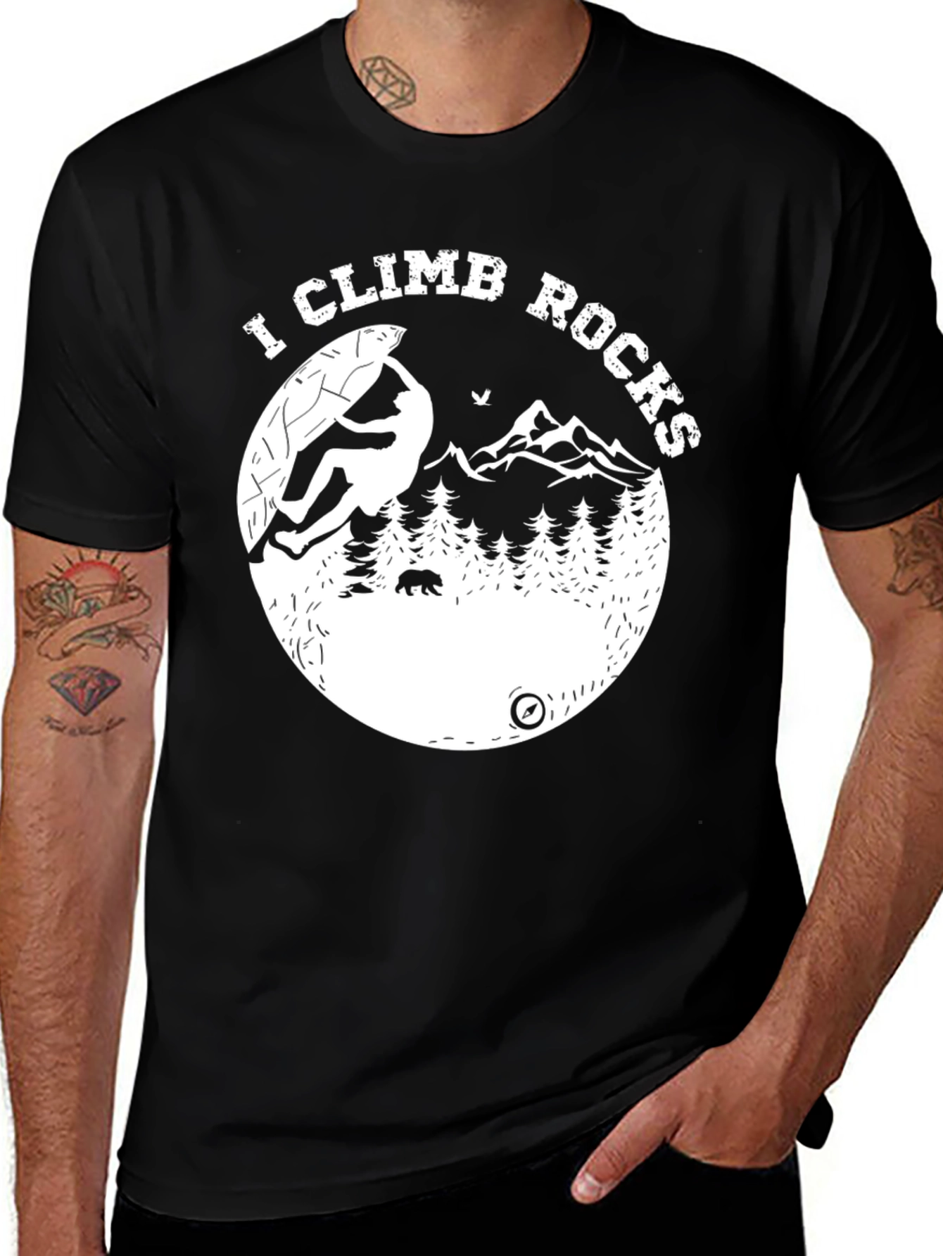 Variant 6 of I Climb Rocks T-Shirt - Mountain Adventure Tee