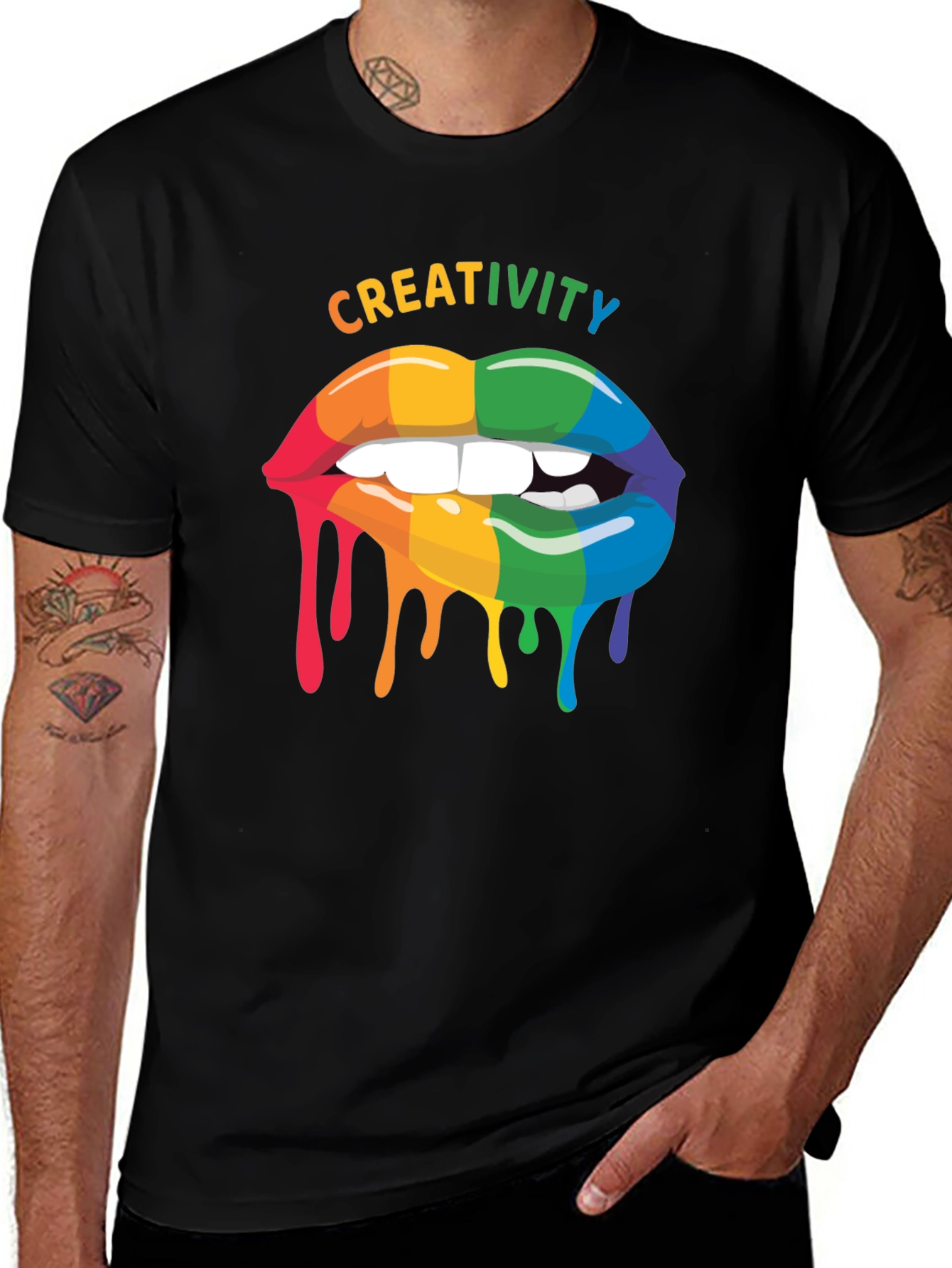 Variant 24 of Creative Rainbow Lips T-Shirt