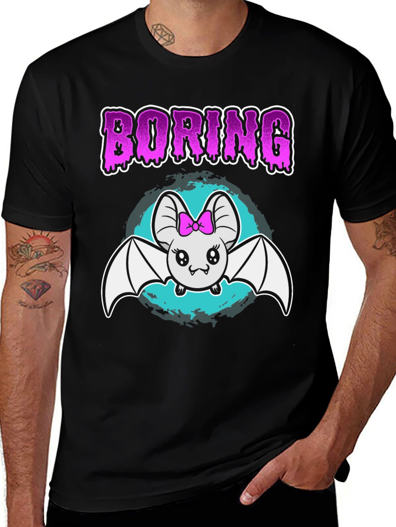 Variant 22 of Boring Bat T-Shirt - Cute & Spooky Tee