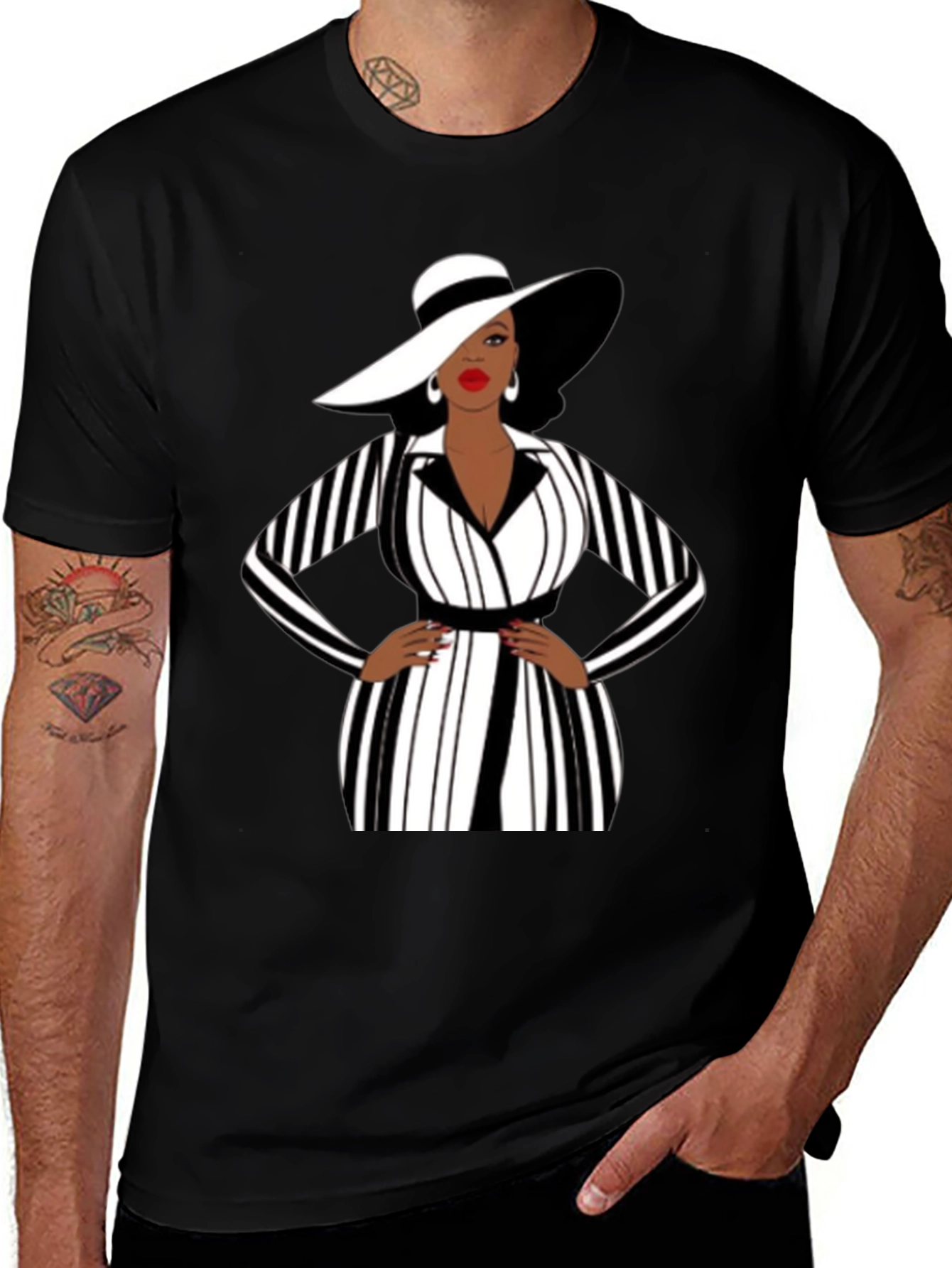 Variant 29 of Sophisticated Lady Graphic Tee - Black