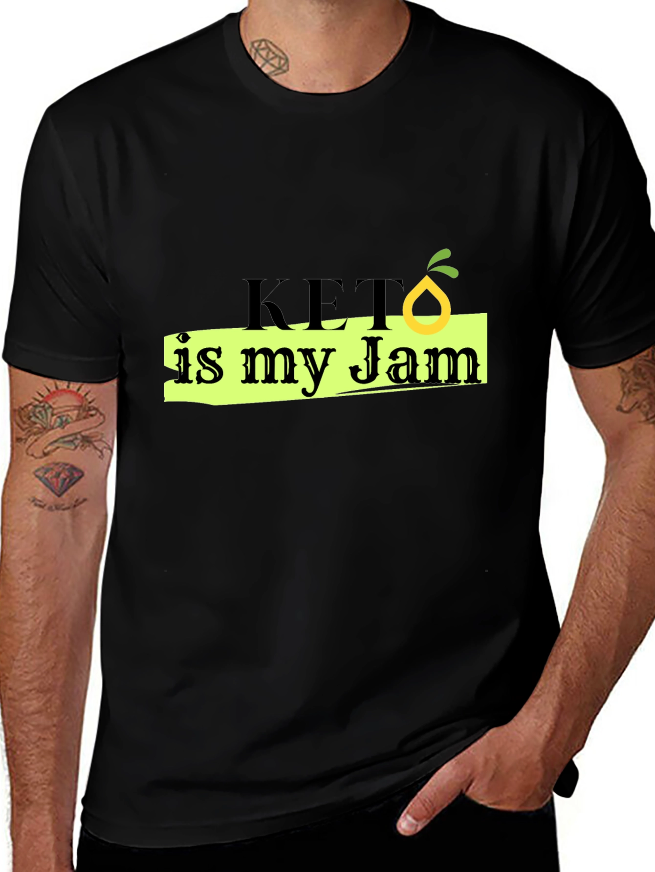 Variant 9 of Keto is My Jam T-Shirt - Black, Trendy Graphic Tee