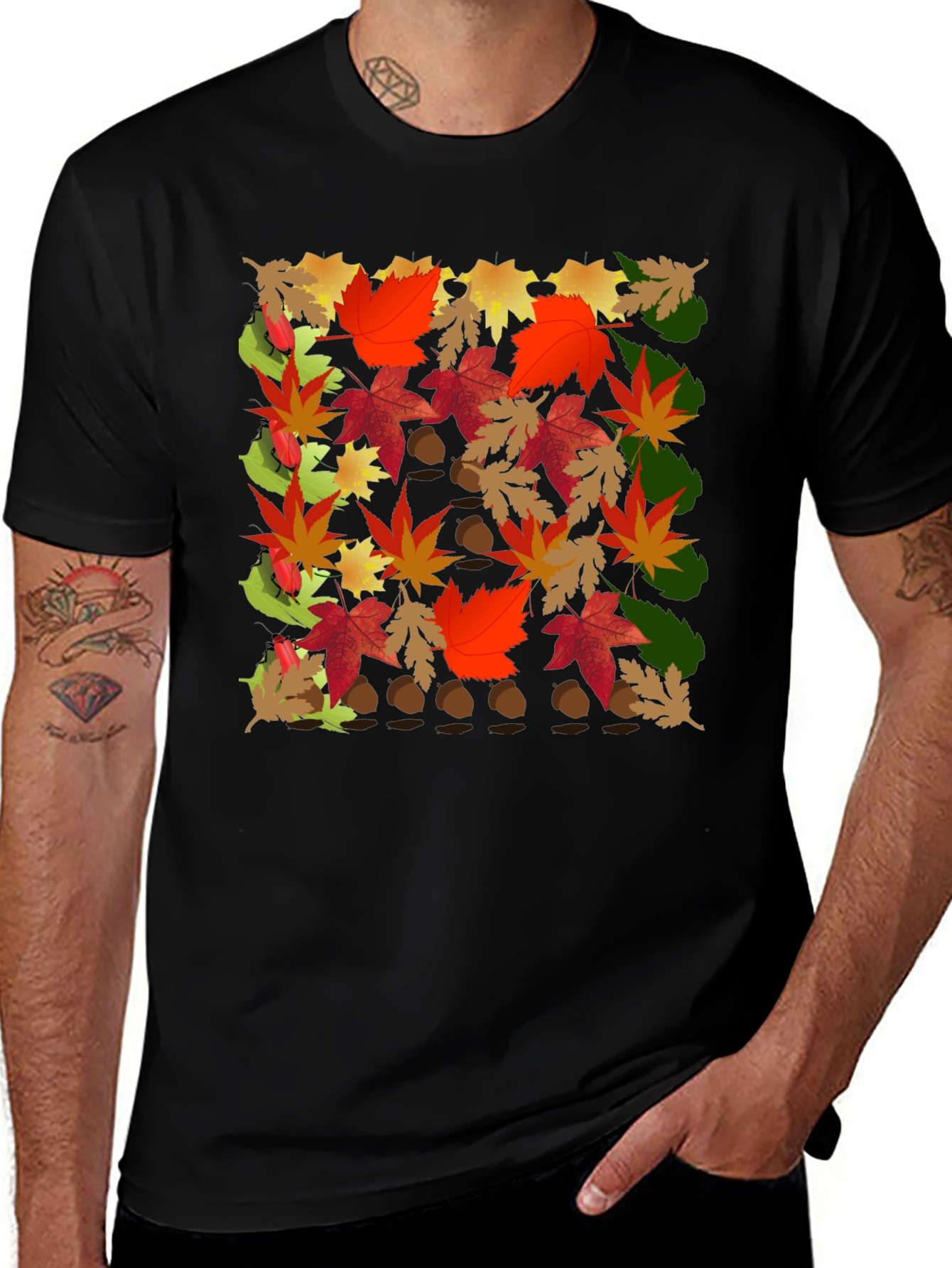 Variant 26 of Autumn Leaves T-Shirt - Seasonal Fall Design