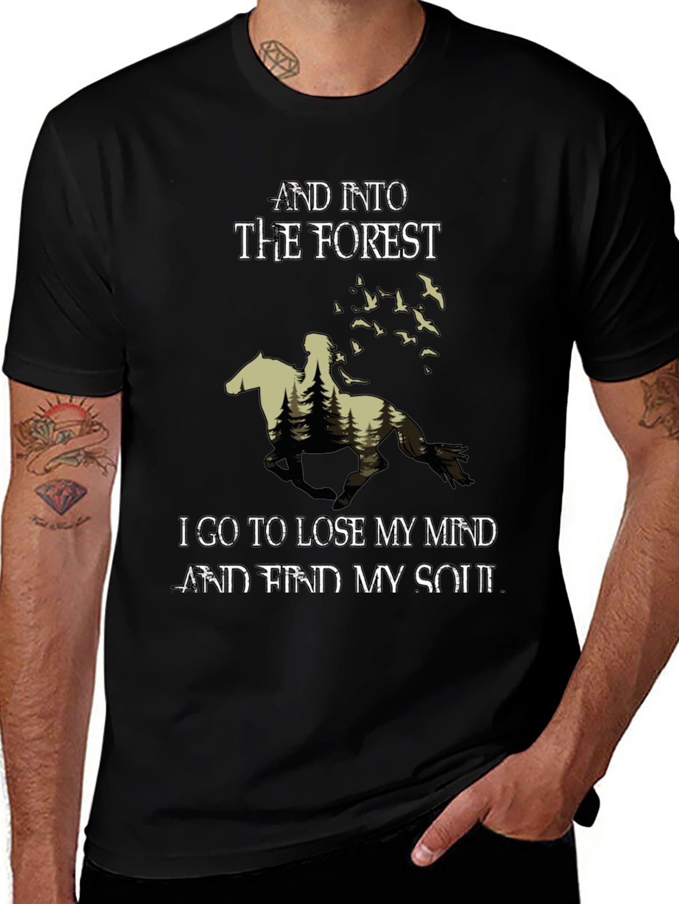 Variant 27 of Forest Escape Graphic Tee - Lose Your Mind, Find Your Soul
