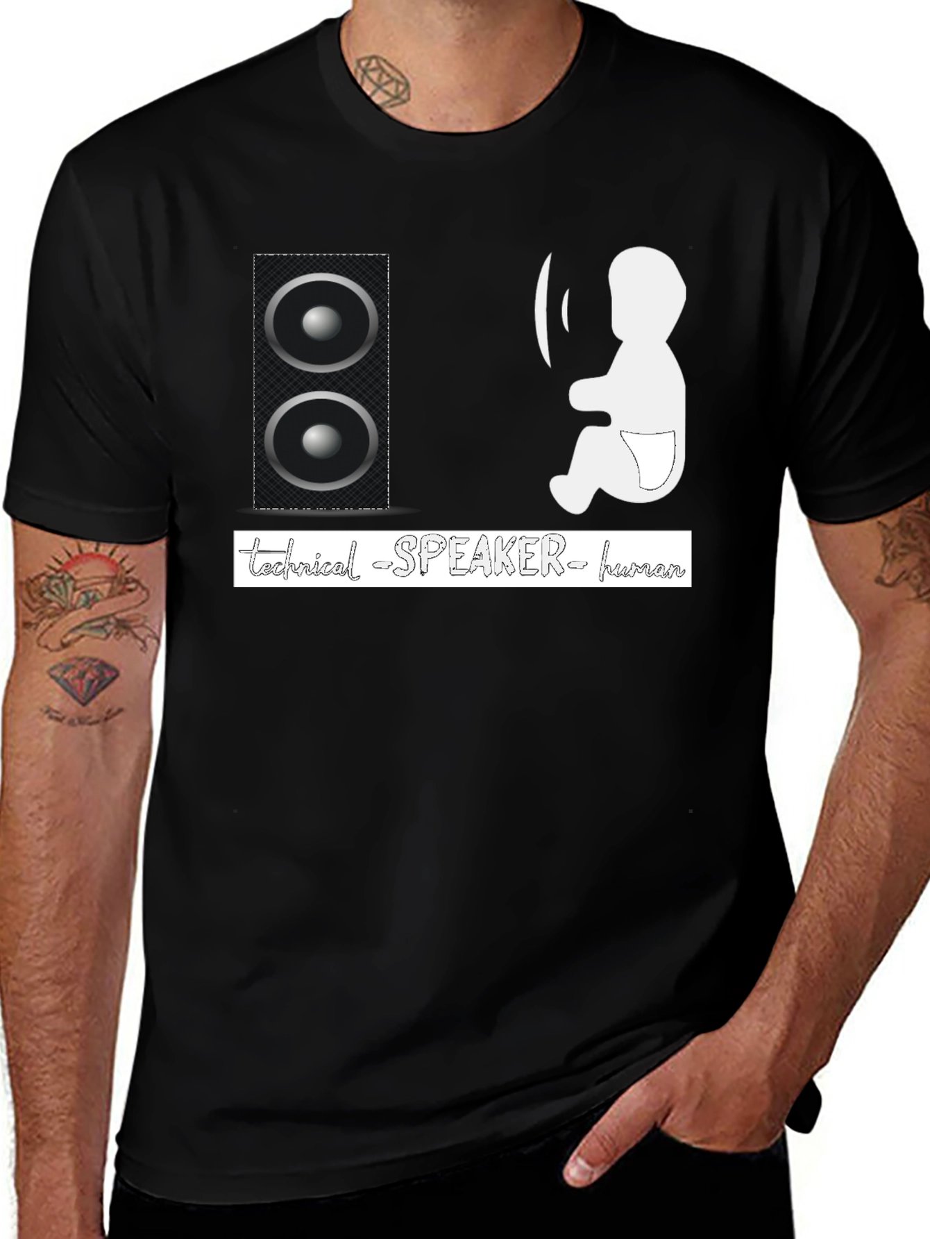Variant 8 of Technical Speaker Human Graphic T-Shirt