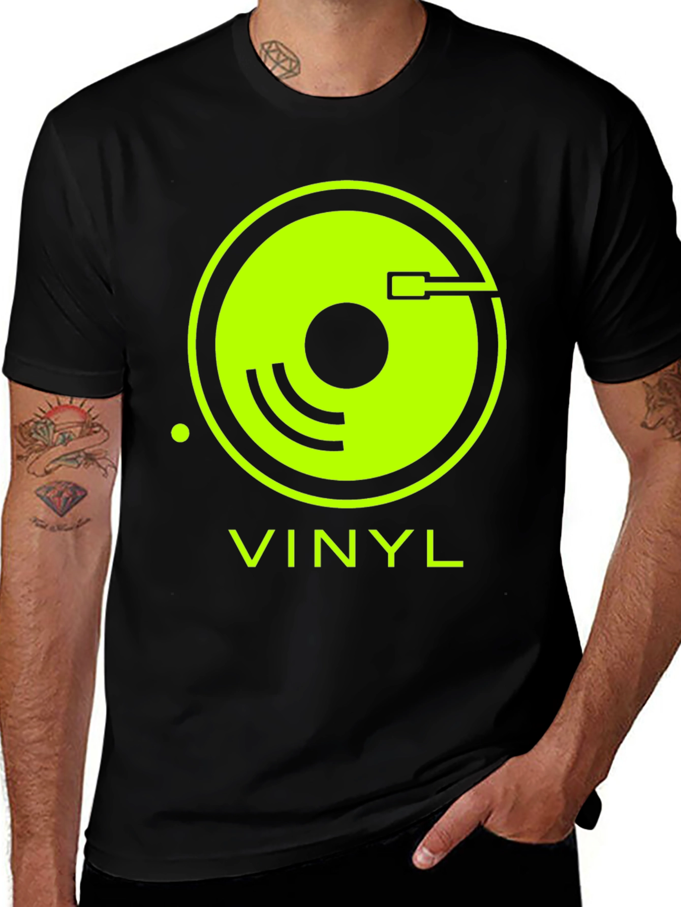 Variant 9 of Vinyl Record Graphic T-Shirt - Modern DJ Style