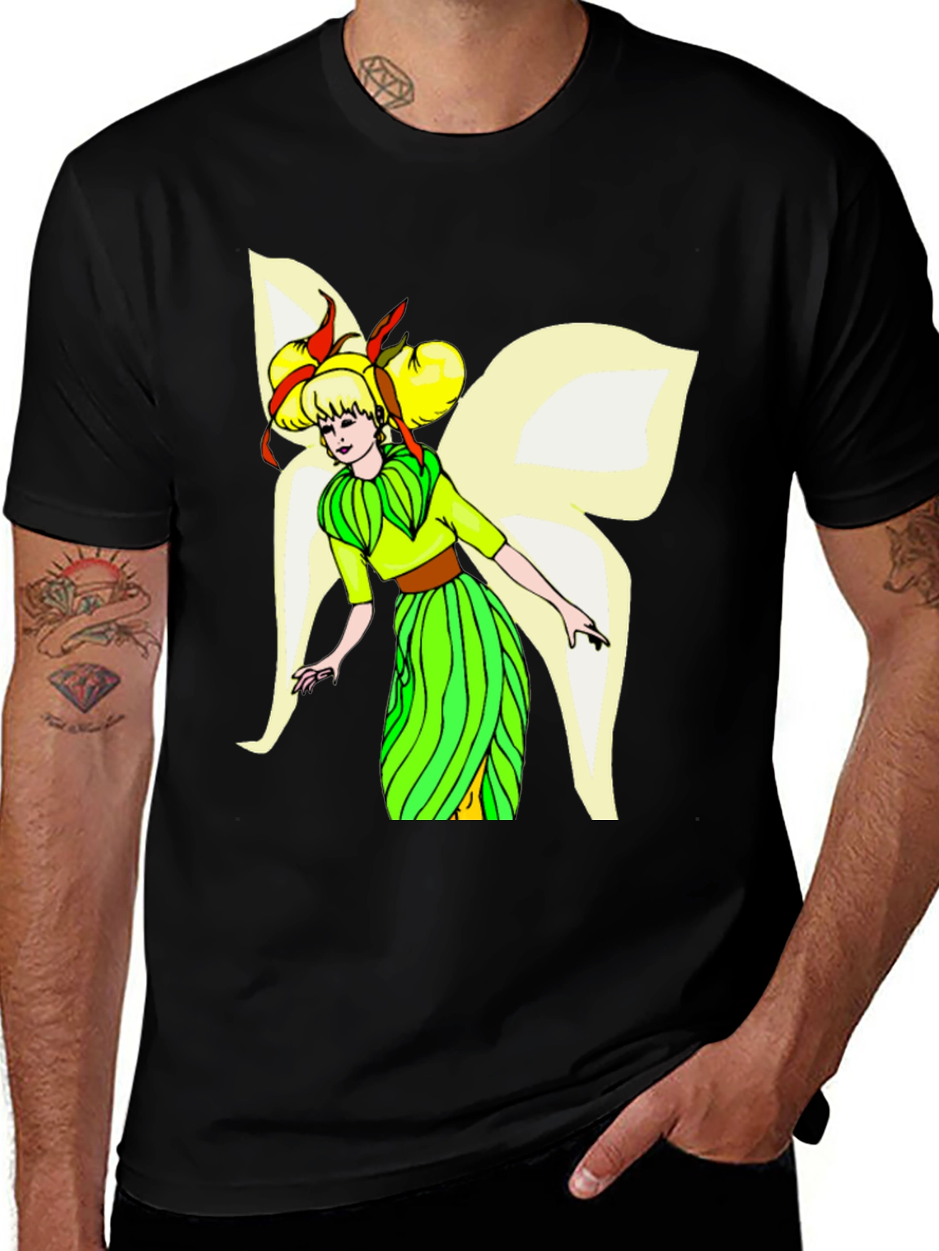Variant 12 of Fairy Graphic Black T-Shirt