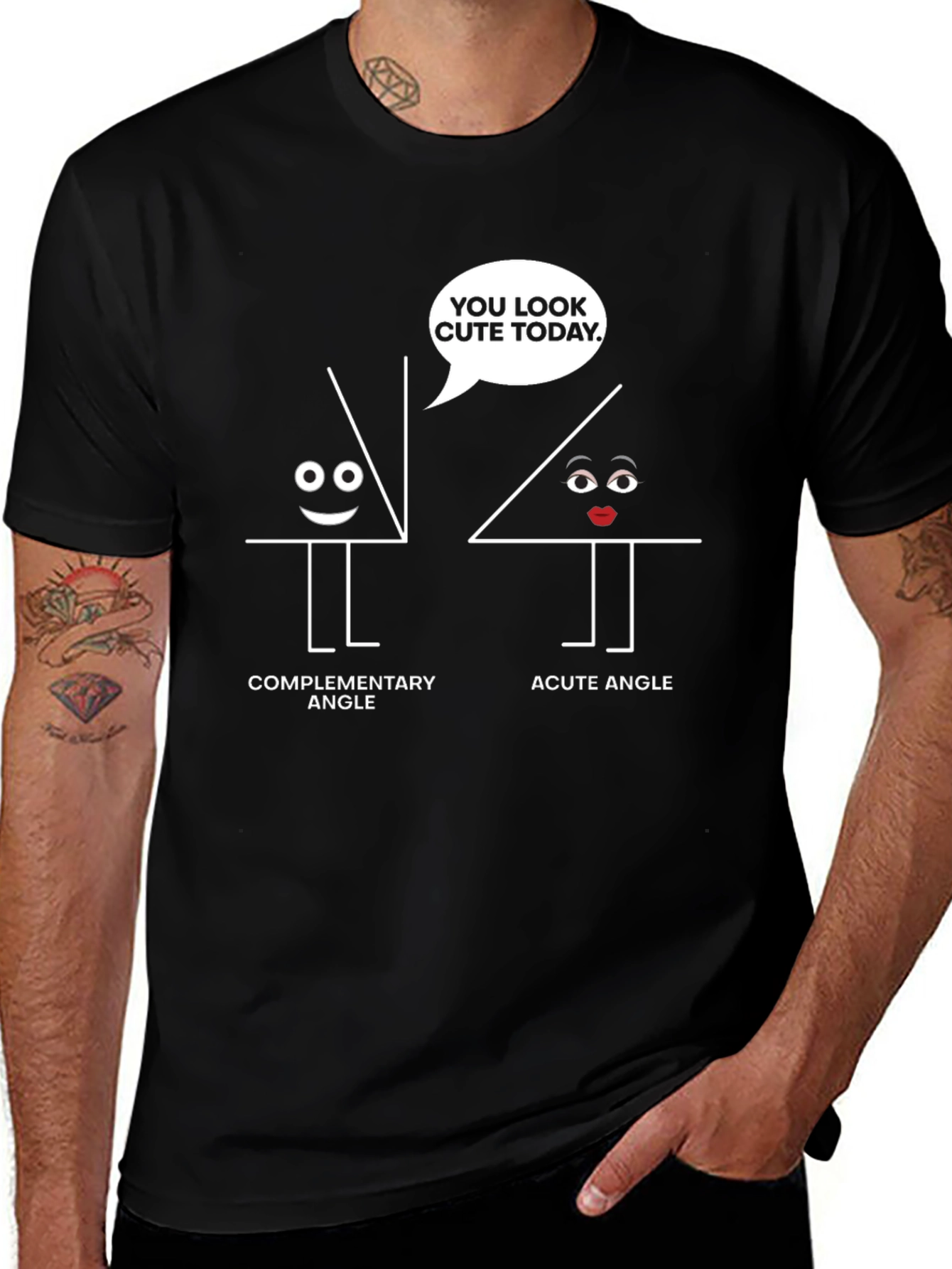 Variant 9 of Cute Angle T-Shirt - Funny Math Humor Tee