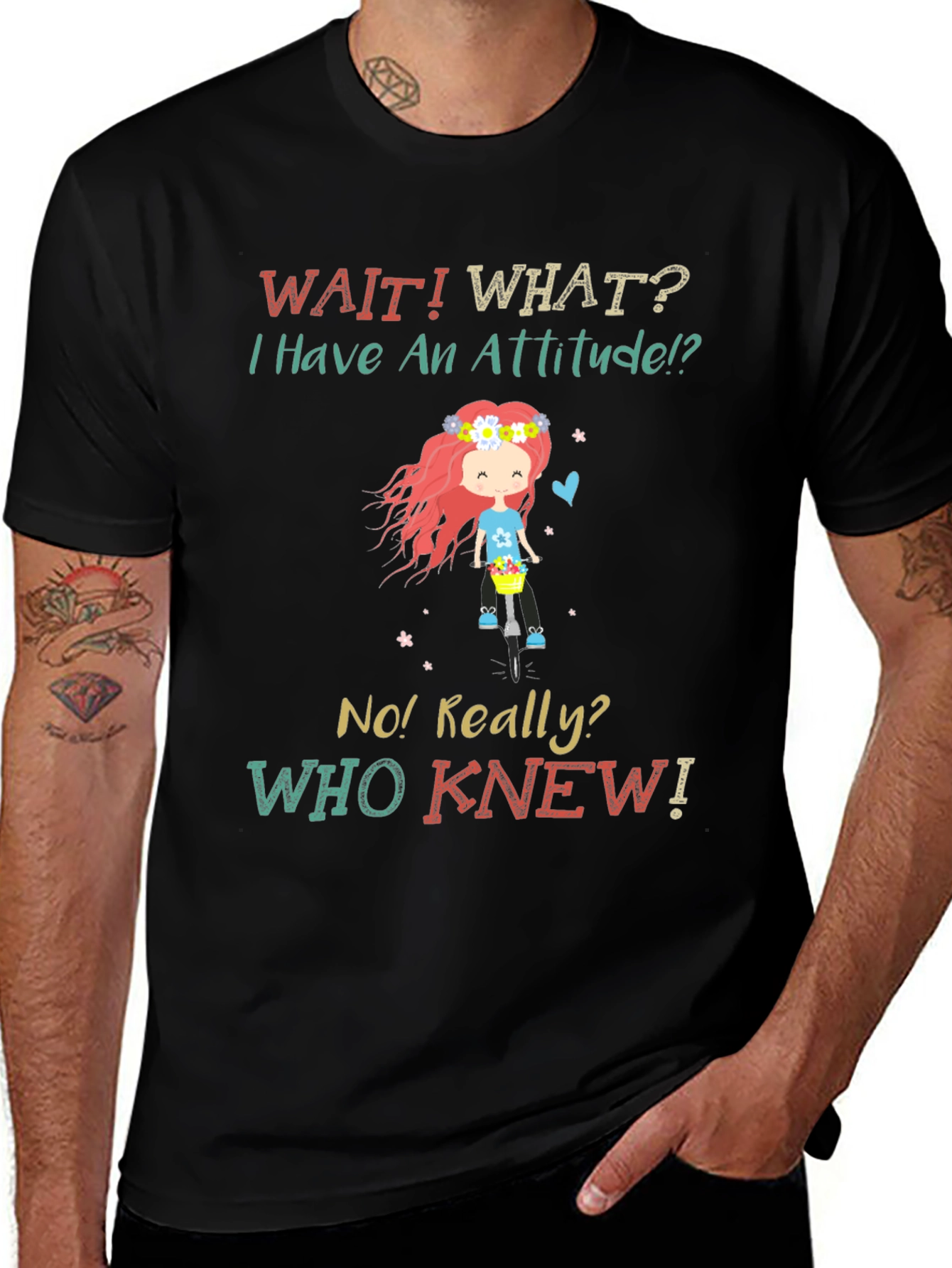 Variant 6 of Attitude Novelty Graphic T-Shirt