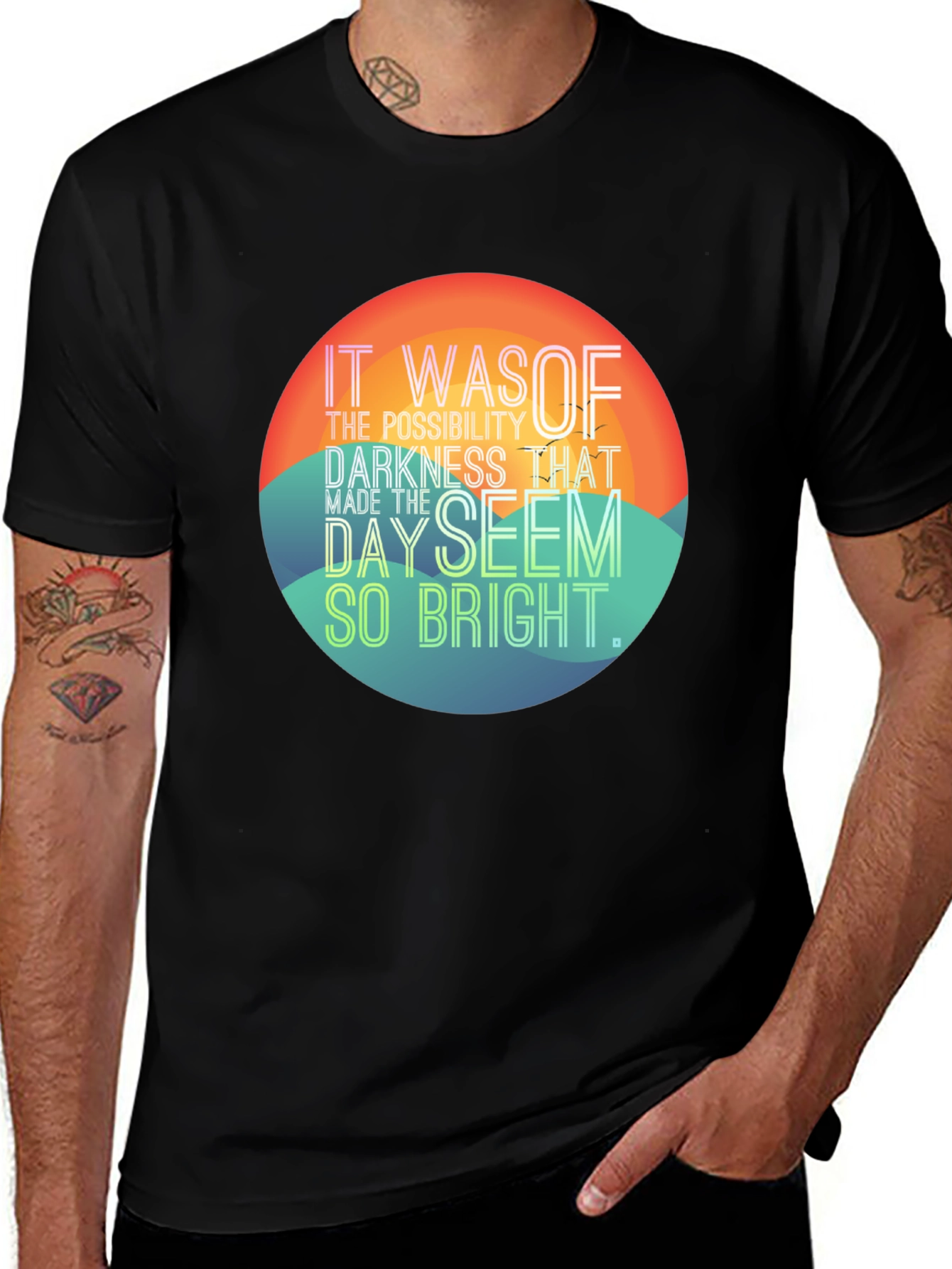 Motivational Graphic Tee - Bright Day Saying