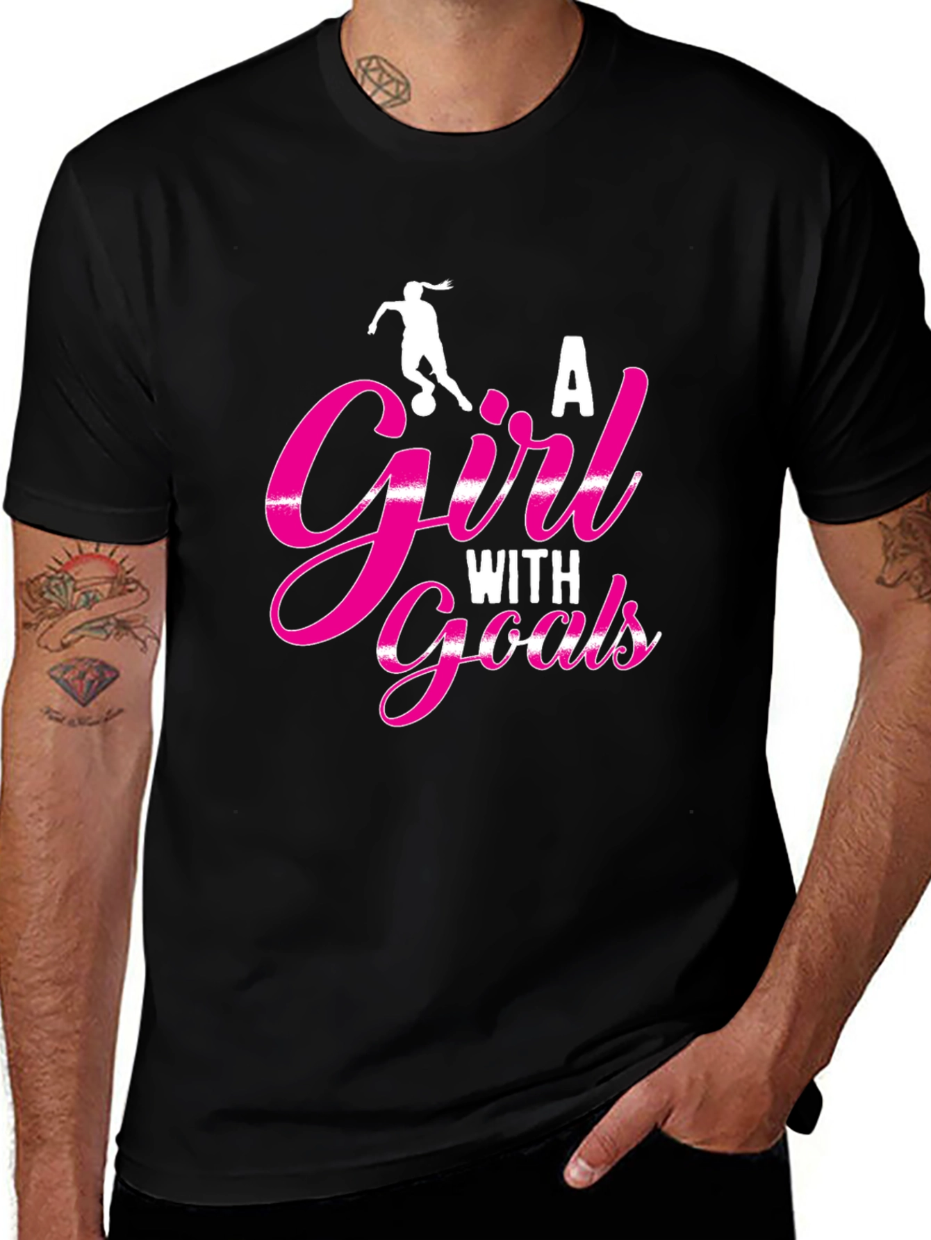 Variant 20 of Girl With Goals Soccer Graphic T-Shirt