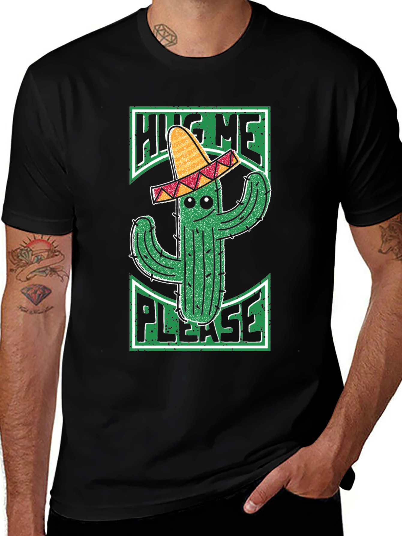 Variant 2 of Hug Me Please Cactus T-Shirt