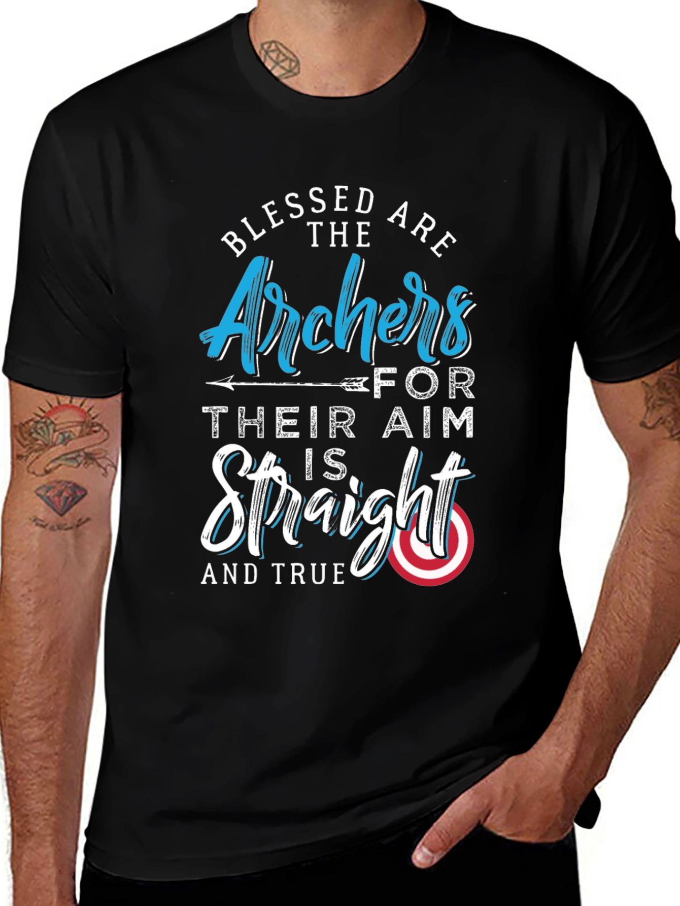 Variant 17 of Blessed Archers T-Shirt, Archery Aim Tee