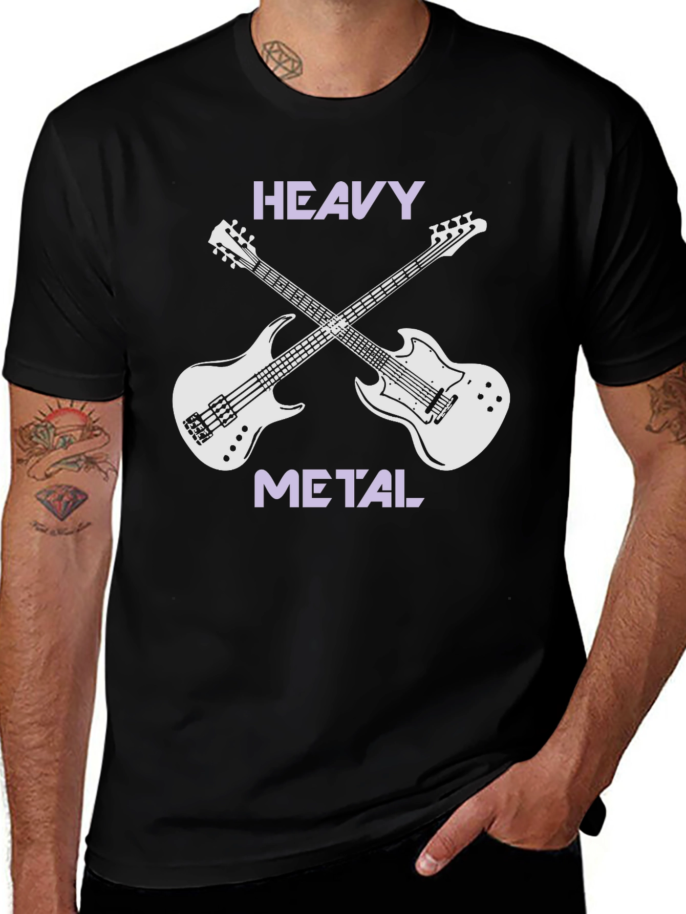Variant 16 of Heavy Metal Guitar T-Shirt Rock Band Tee