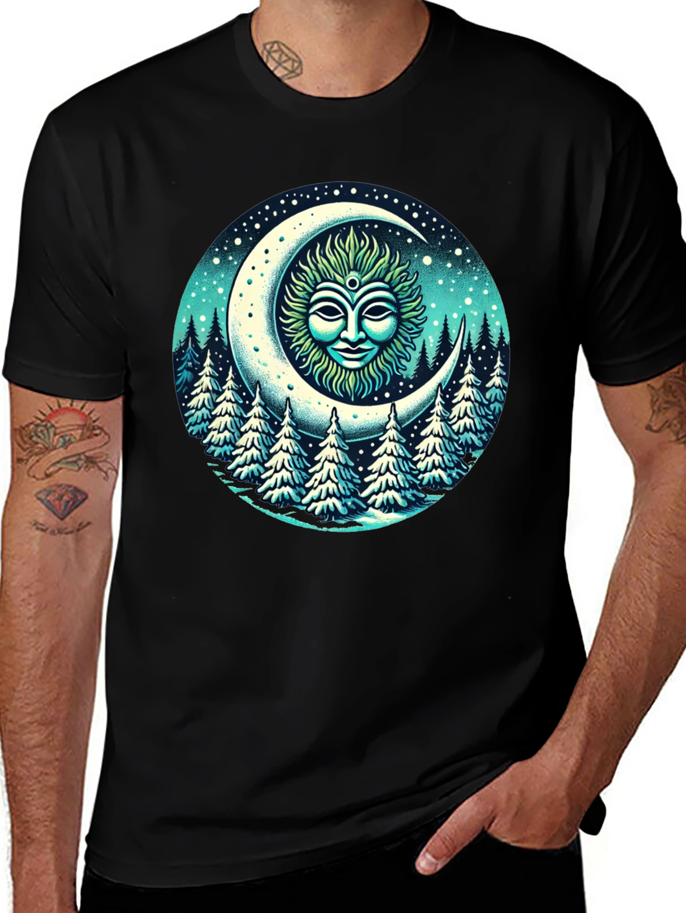 Variant 19 of Celestial Moon Forest T-Shirt
