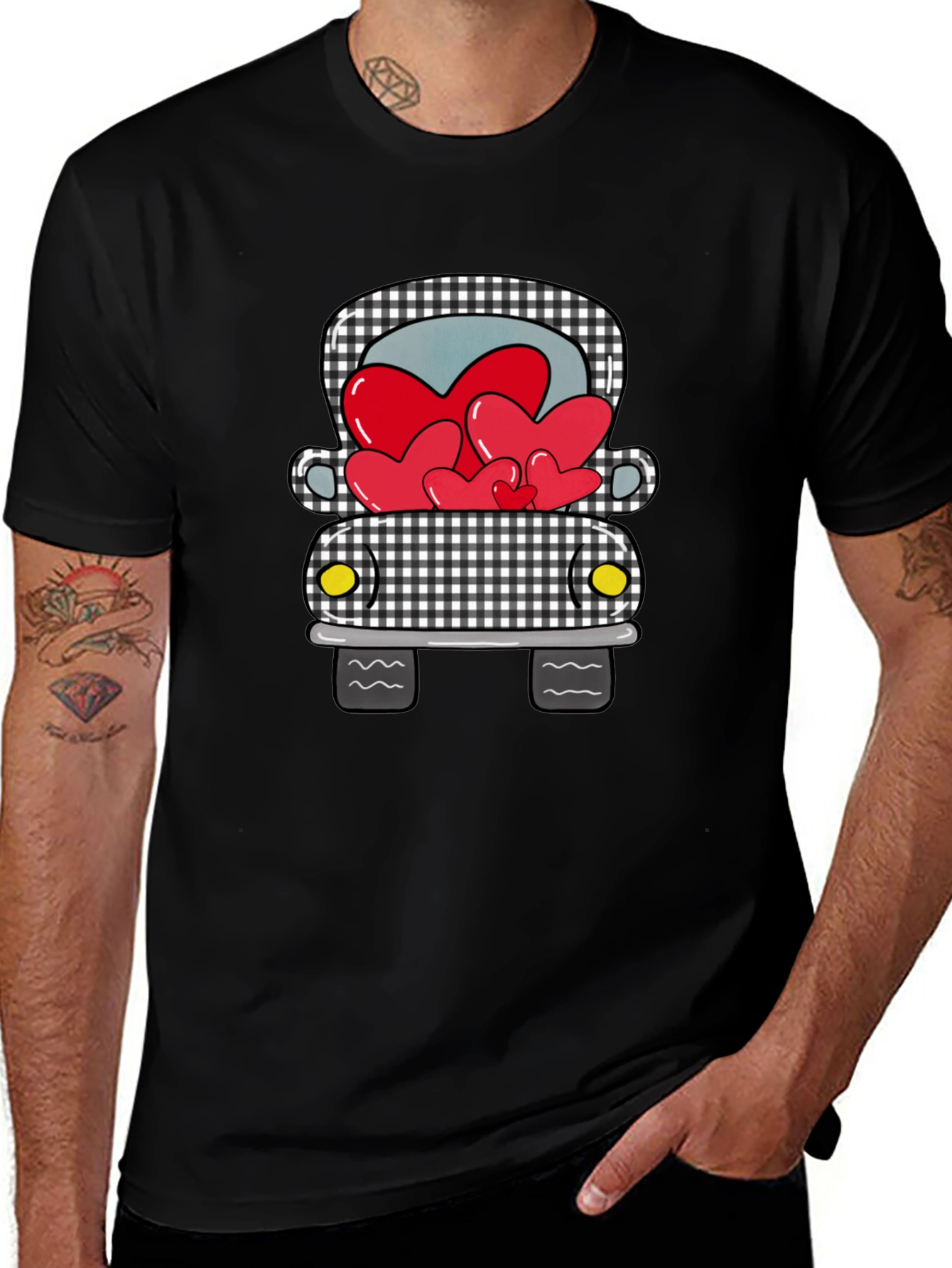 Variant 23 of Heart-Filled Valentine's Day Car Graphic Tee