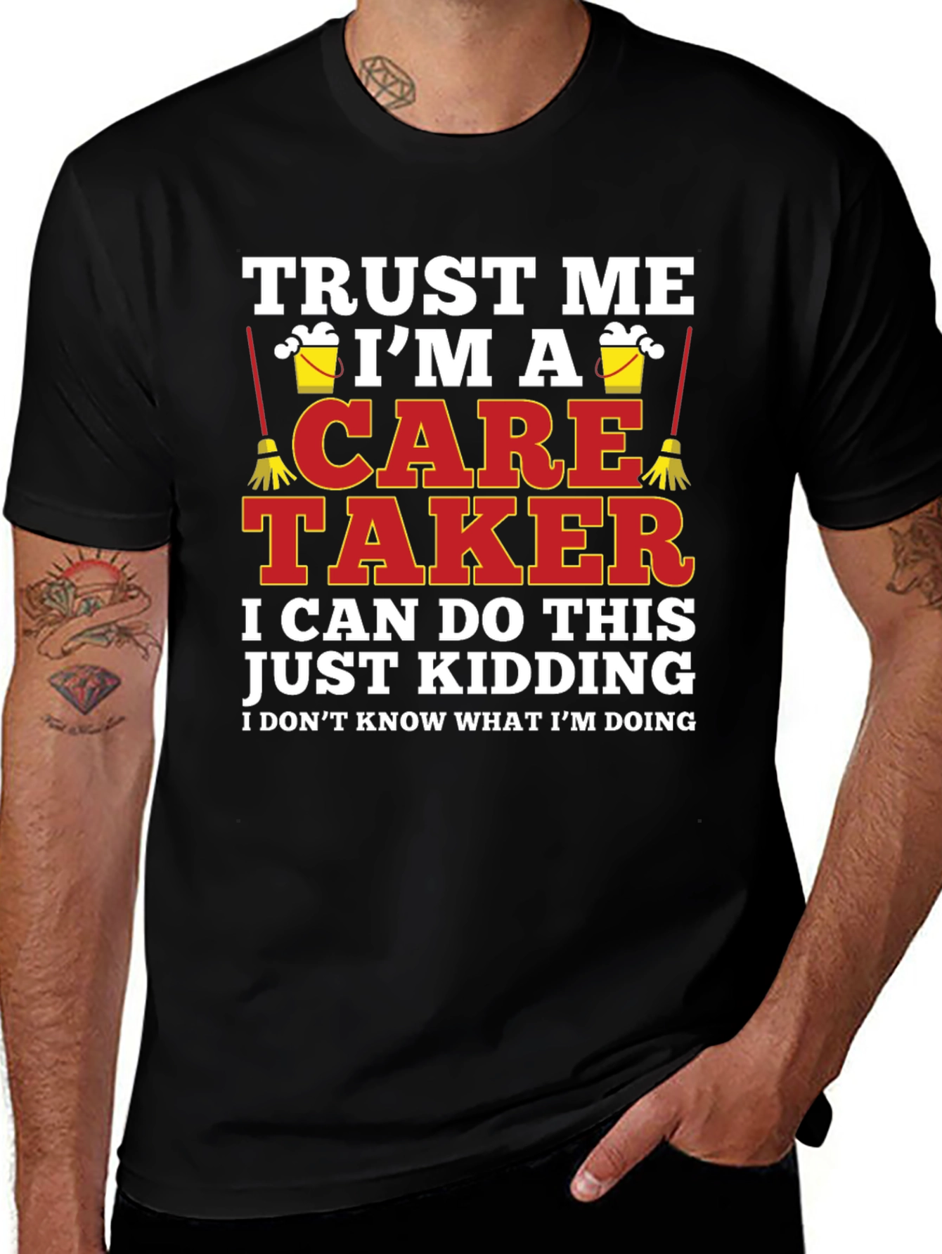 Variant 13 of Funny Caretaker T-Shirt - Trust Me I'm A Caretaker