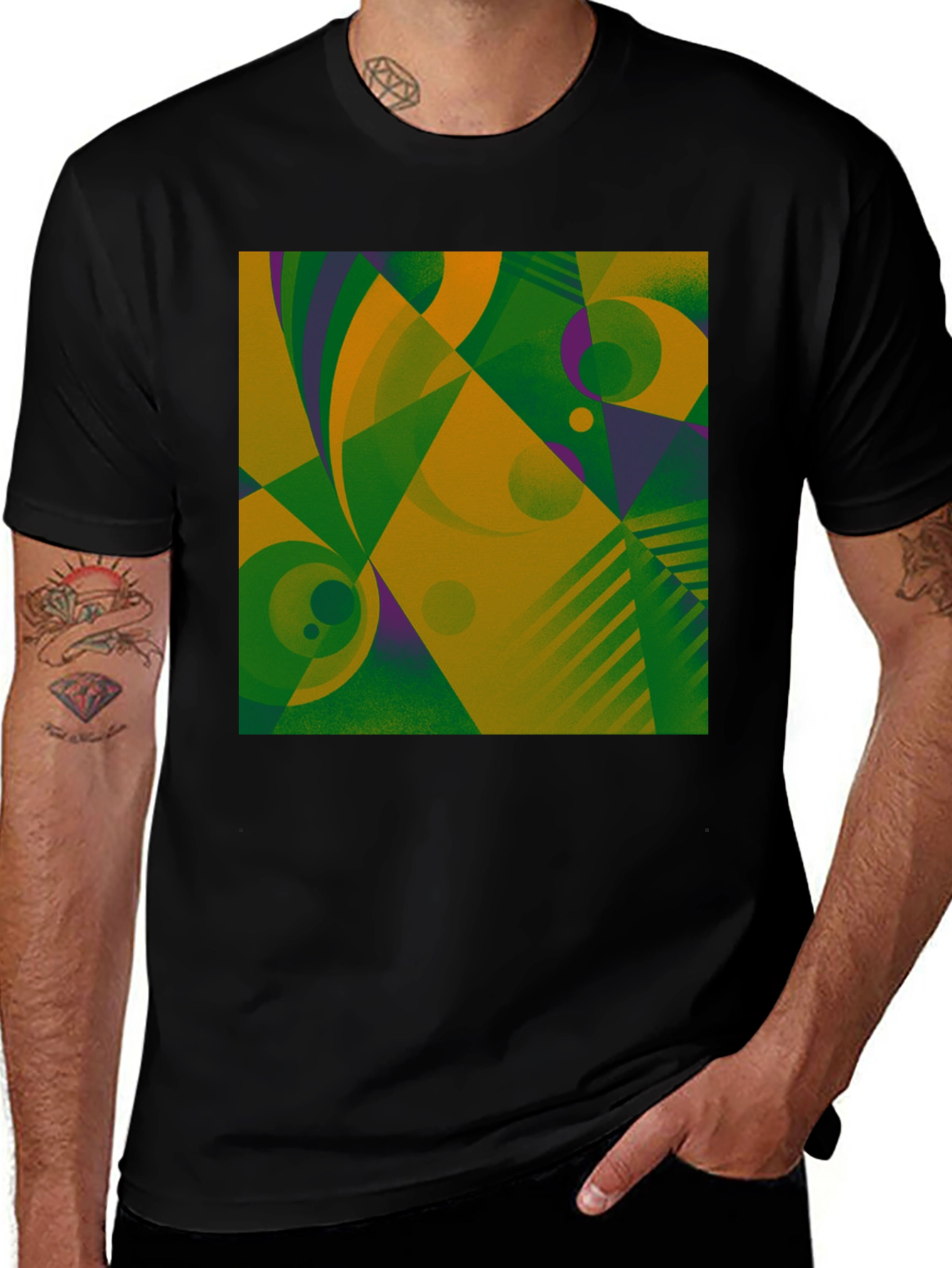 Variant 17 of Abstract Geometric Graphic T-Shirt - Modern Art Tee