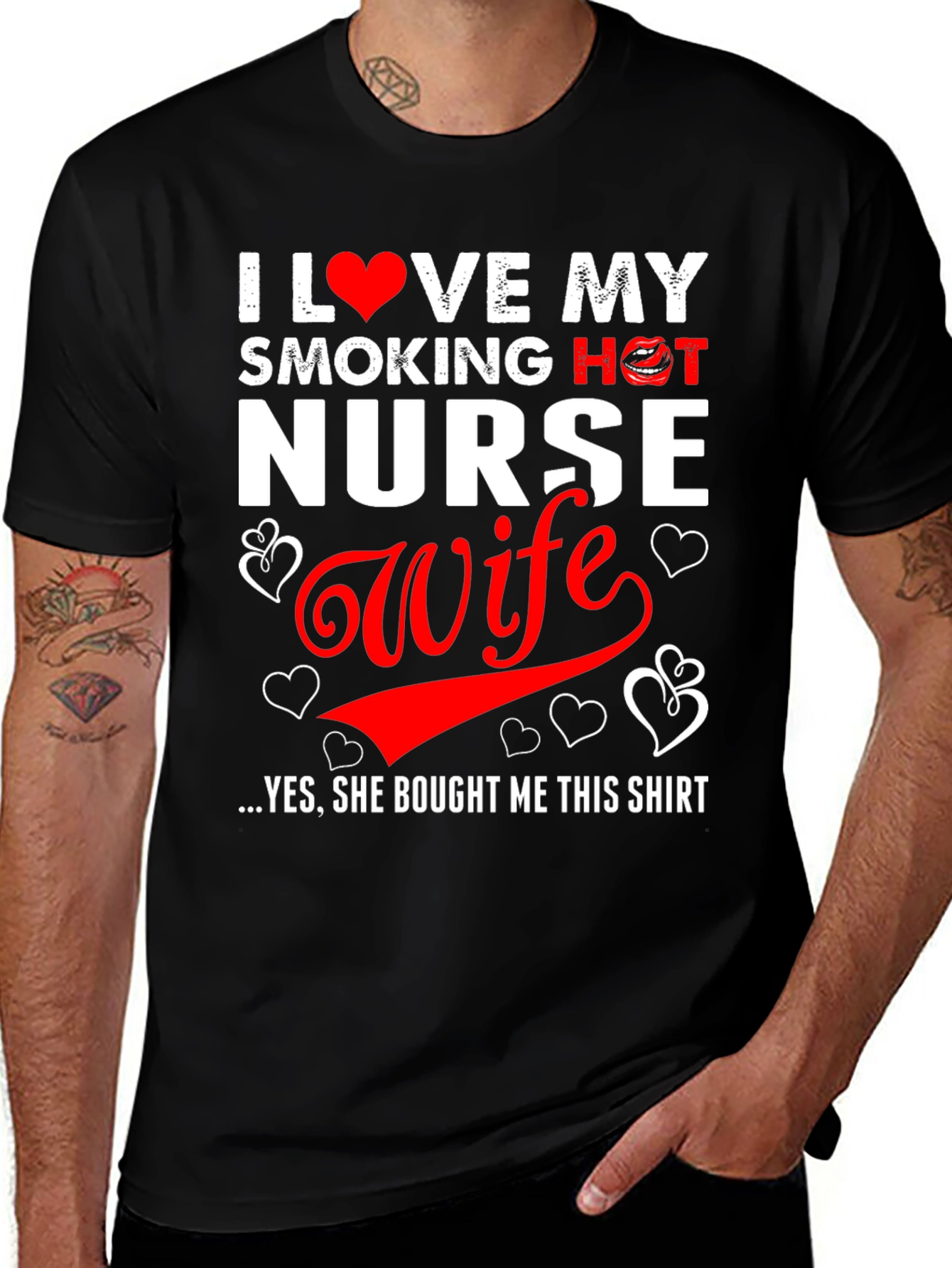 I Love My Smoking Hot Nurse Wife T-Shirt