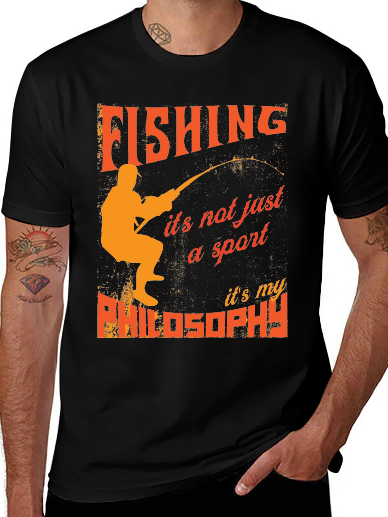 Variant 17 of Fishing Philosophy T-Shirt, Fisherman Tee