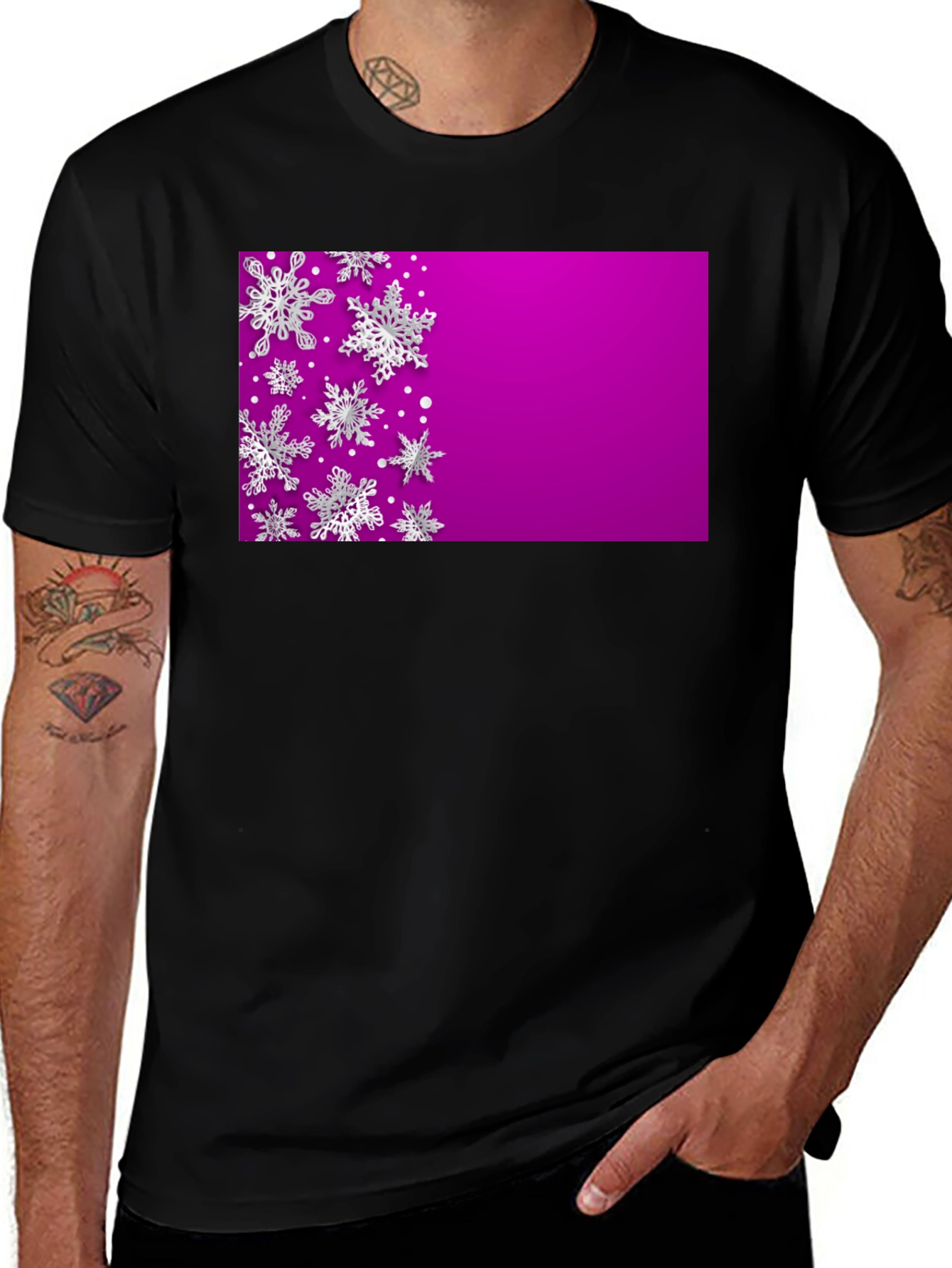 Variant 18 of Snowflake Graphic Tee - Stylish Winter Apparel