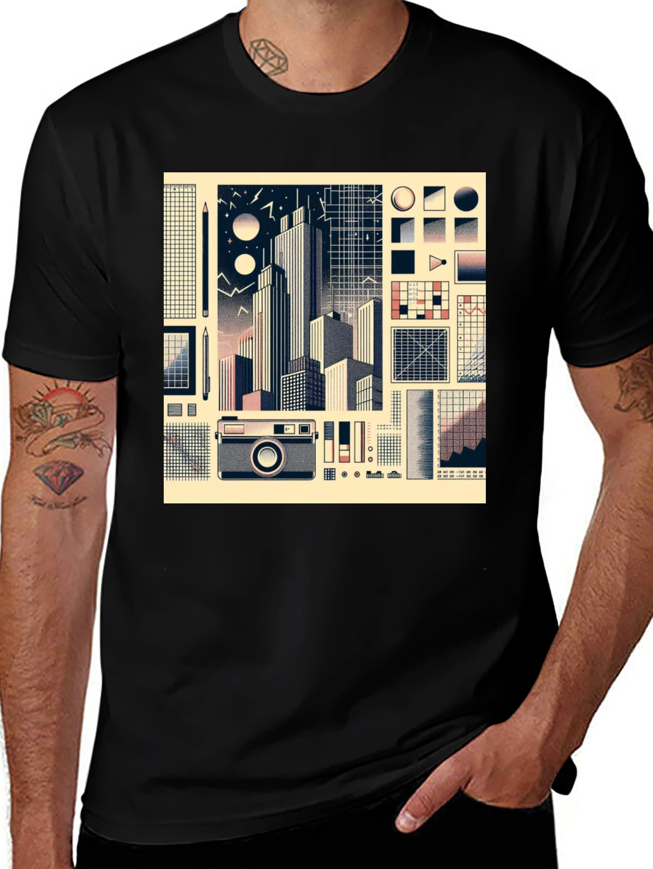 Variant 4 of Urban Architect T-Shirt - Retro Graphic Design
