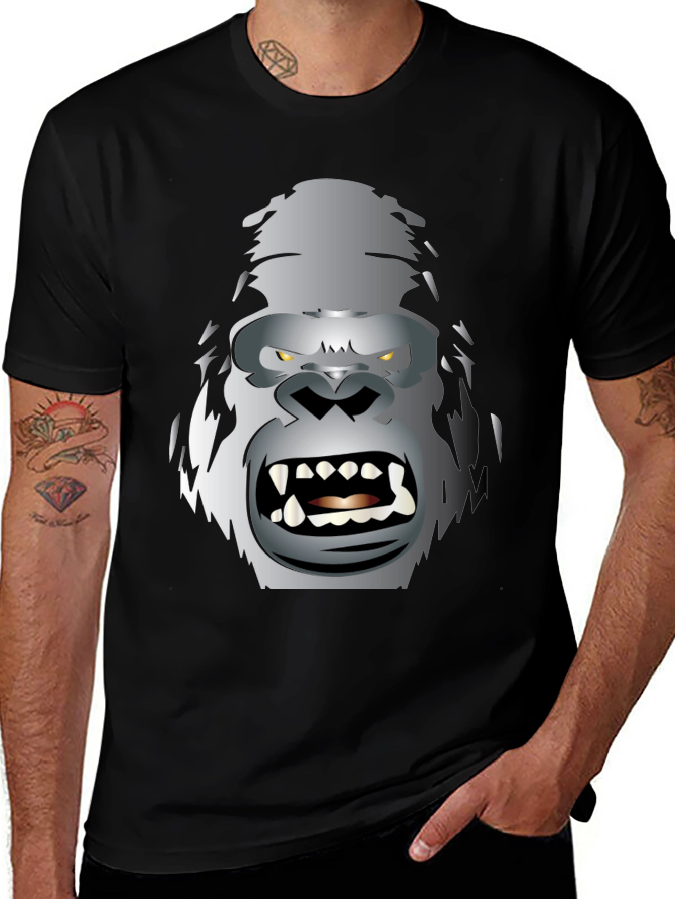 Variant 26 of Gorilla Graphic T-Shirt - Fierce Ape Design