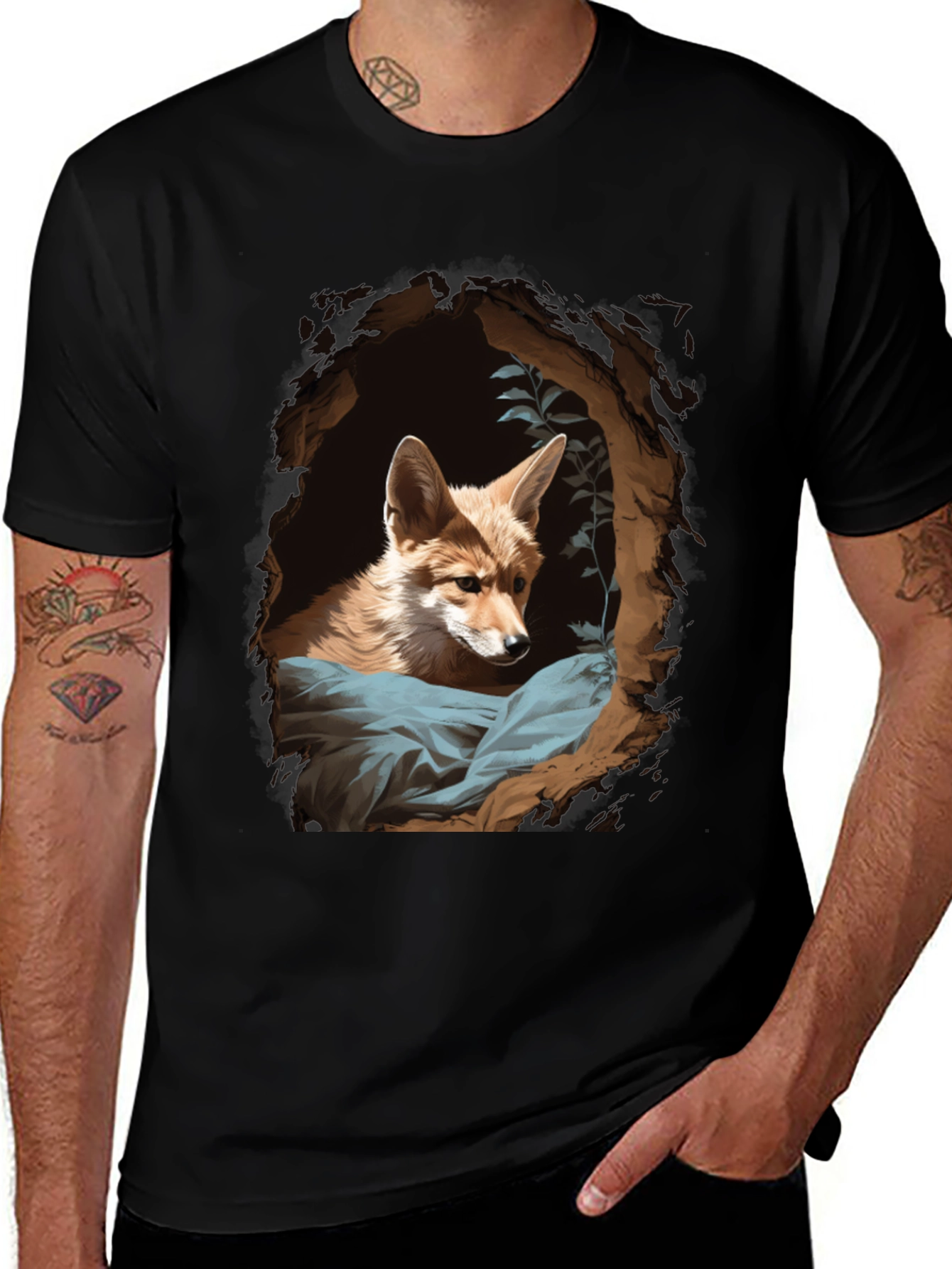 Variant 12 of Fox in Den Graphic Tee