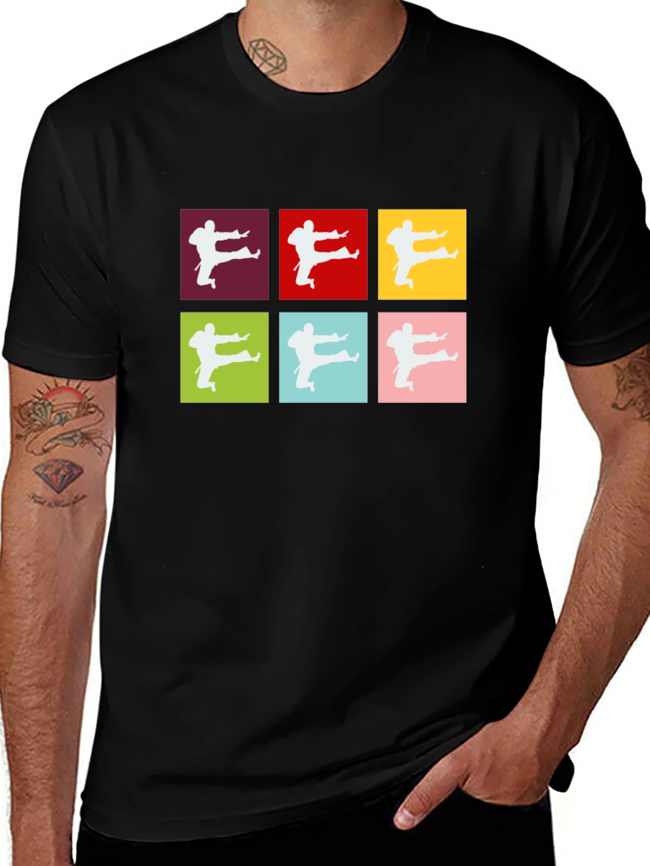 Variant 12 of Pop Art Karate T-Shirt - Martial Arts Graphic Tee