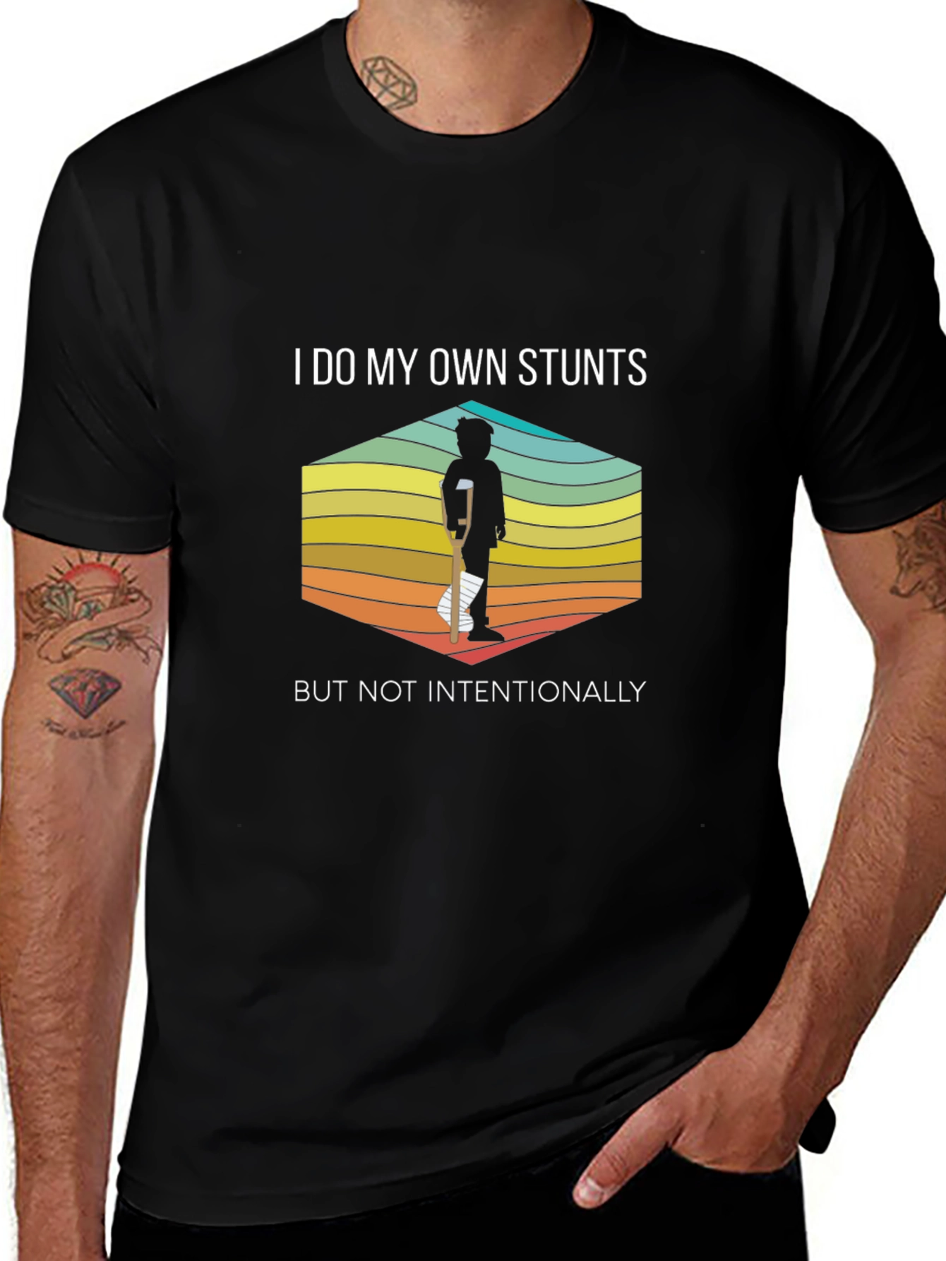 Variant 17 of I Do My Own Stunts T-Shirt - Funny Injury Tee