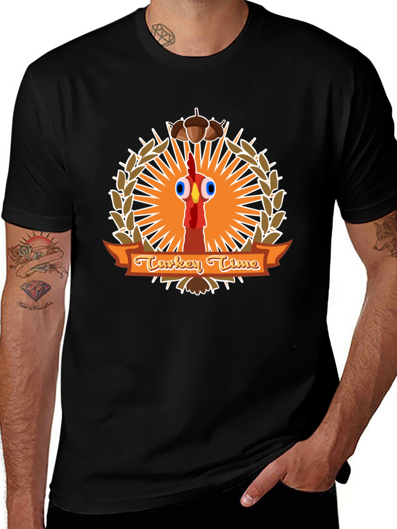 Variant 5 of Turkey Time T-Shirt Funny Thanksgiving Tee