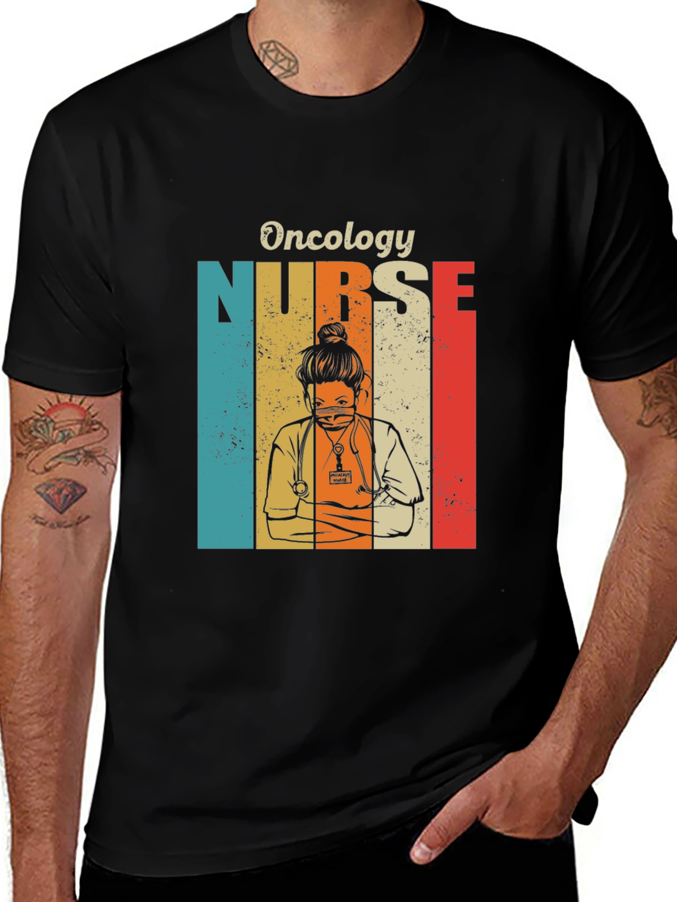 Variant 8 of Oncology Nurse Retro T-Shirt