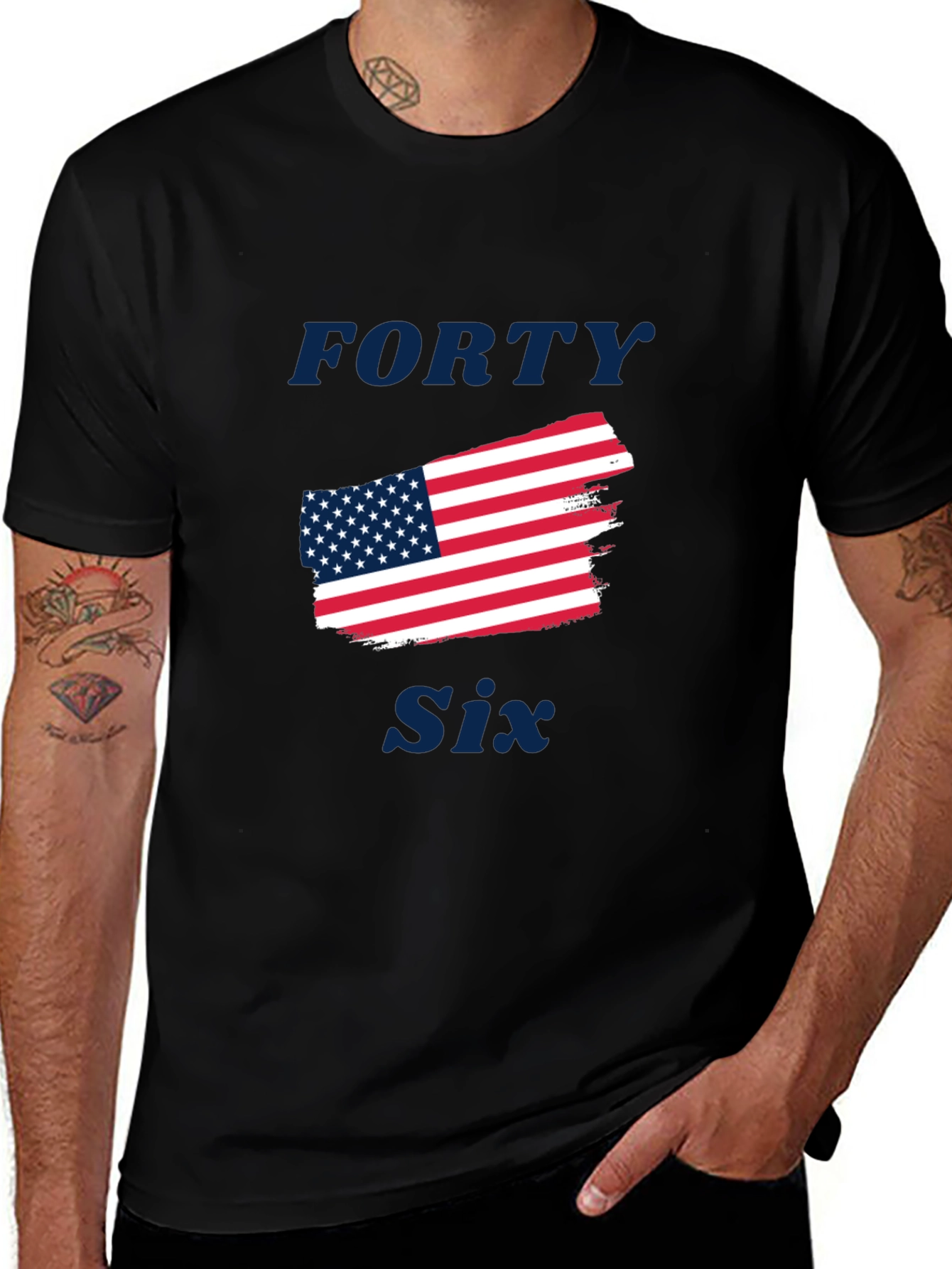 Variant 16 of Forty Six American Flag Graphic Tee