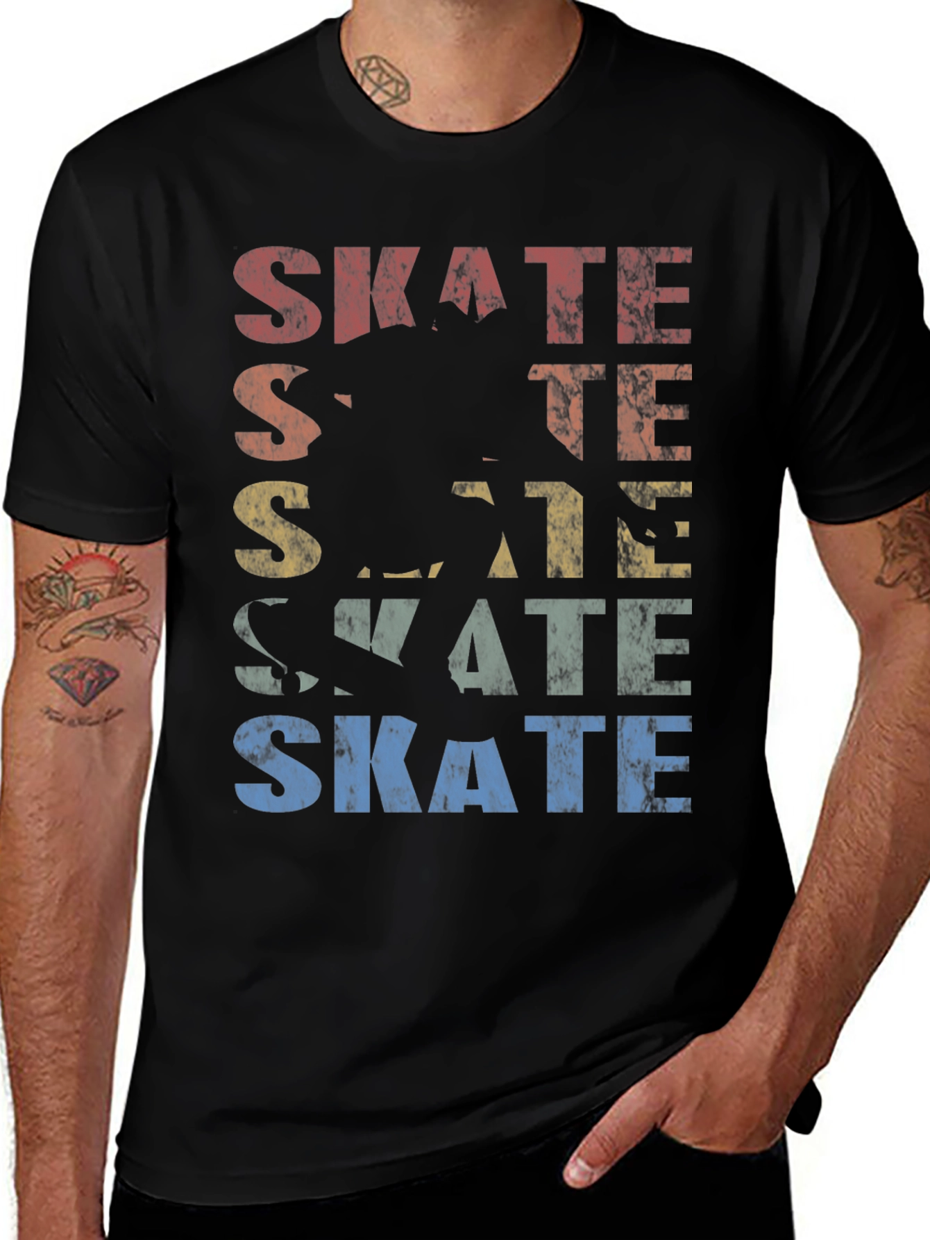 Variant 2 of Vintage Skate T-Shirt: Retro Skateboarder Tee