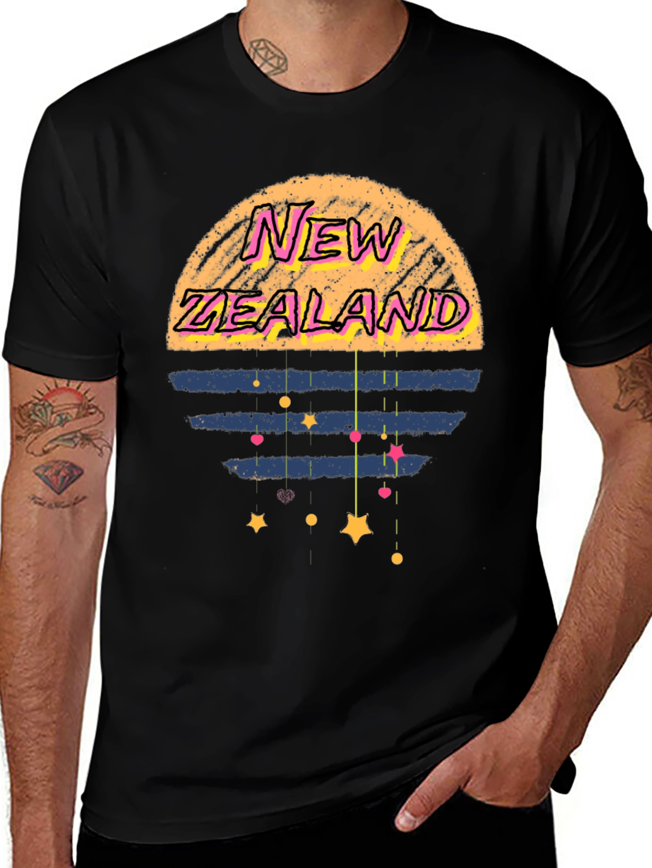 Variant 12 of New Zealand Graphic Tee - Retro Style