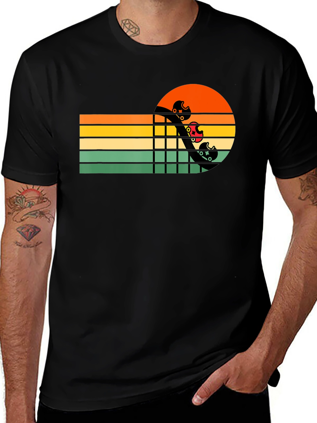 Variant 7 of Retro Roller Coaster Sunset Tee