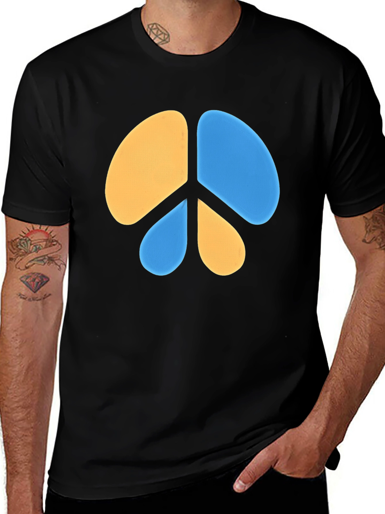 Variant 4 of Peace Sign Graphic Tee - Soft Cotton Blend