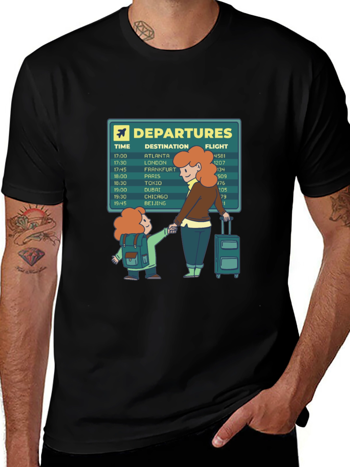 Variant 21 of Airport Departures Graphic Tee