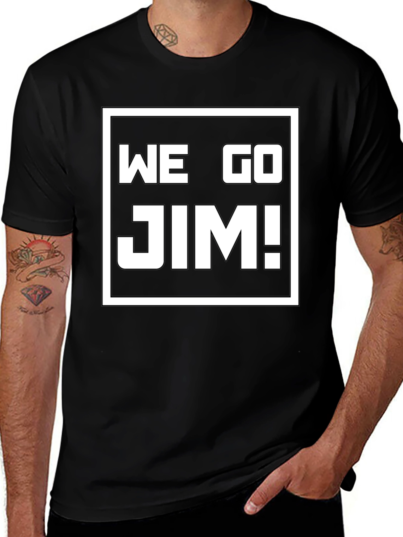 Variant 23 of We Go Jim! T-Shirt - Black Tee