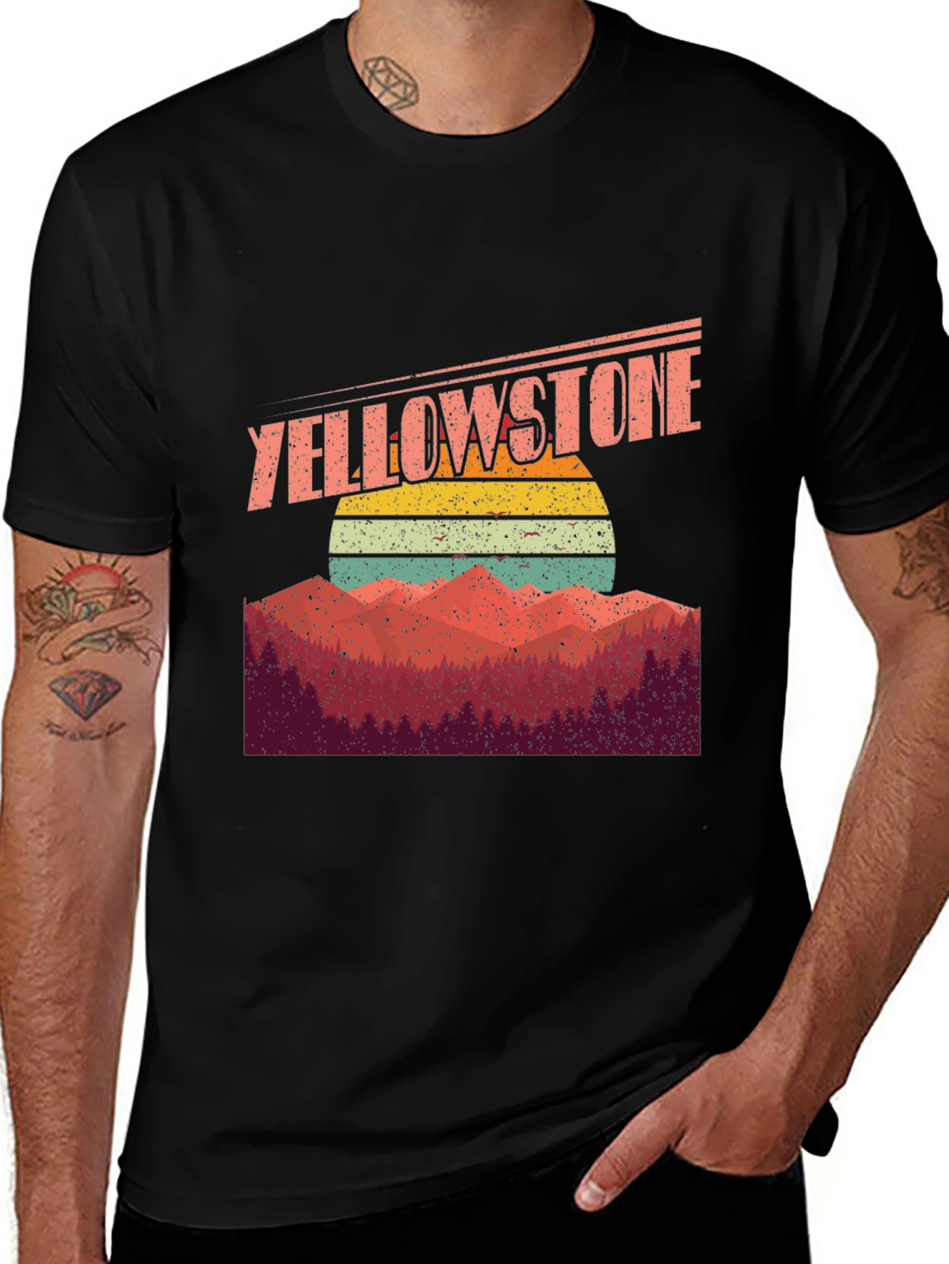 Yellowstone Retro Sunset Graphic Tee