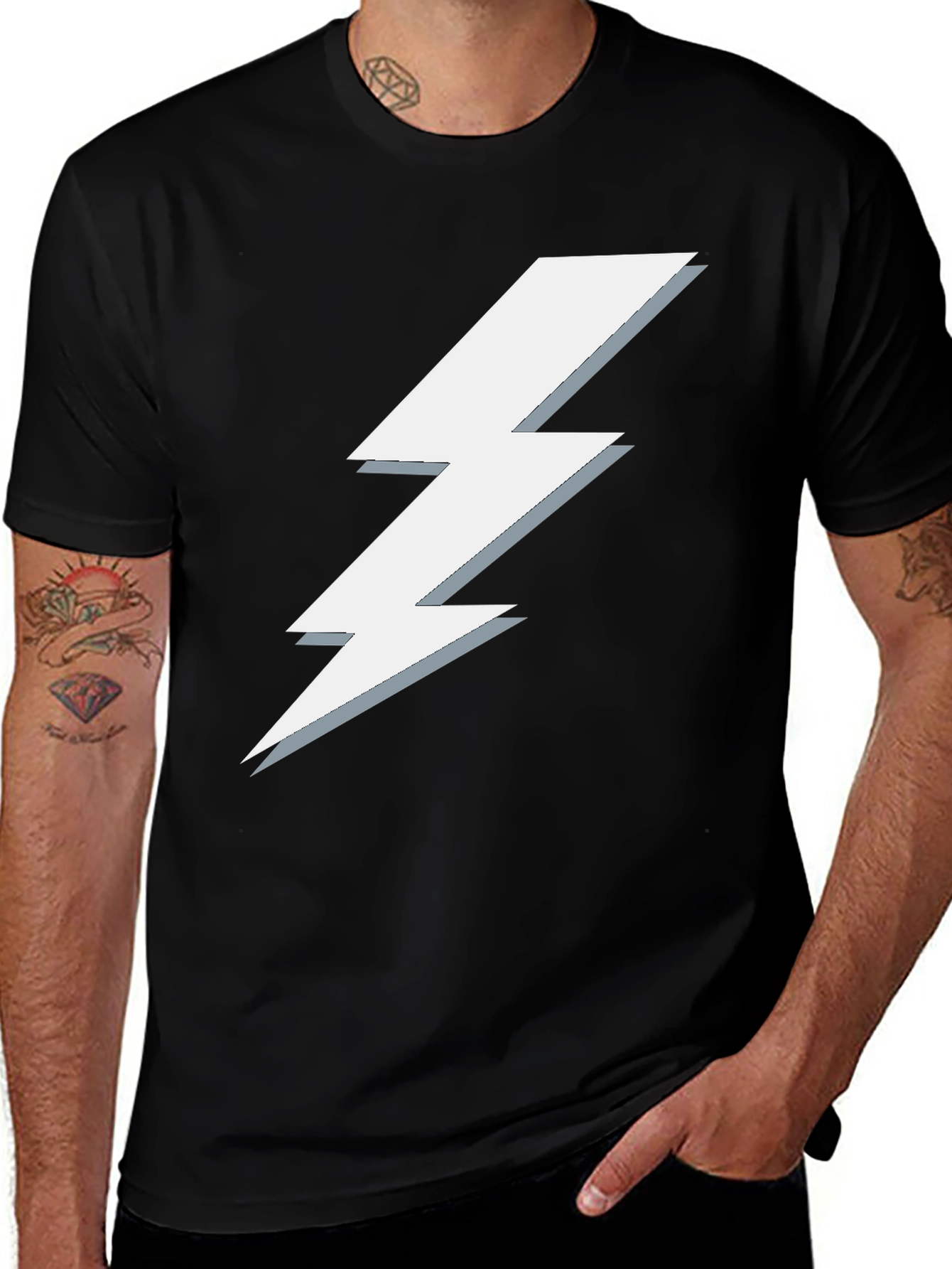 Variant 2 of Lightning Bolt Graphic T-Shirt - Modern Design