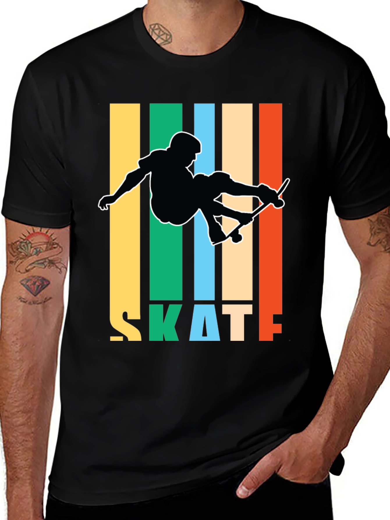 Variant 8 of Retro Skateboarder Graphic Tee