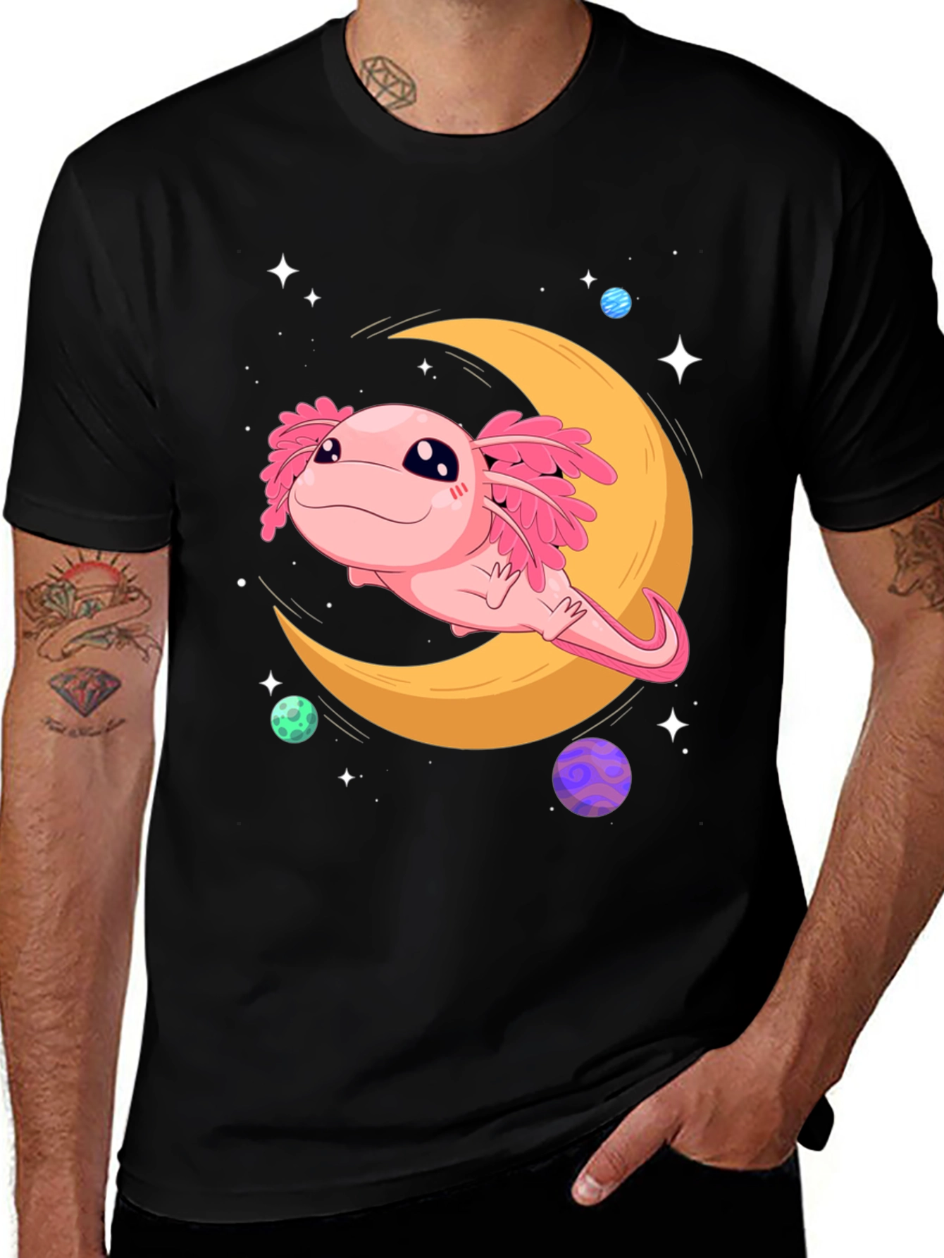 Variant 22 of Axolotl Moon T-Shirt - Galaxy Dreams