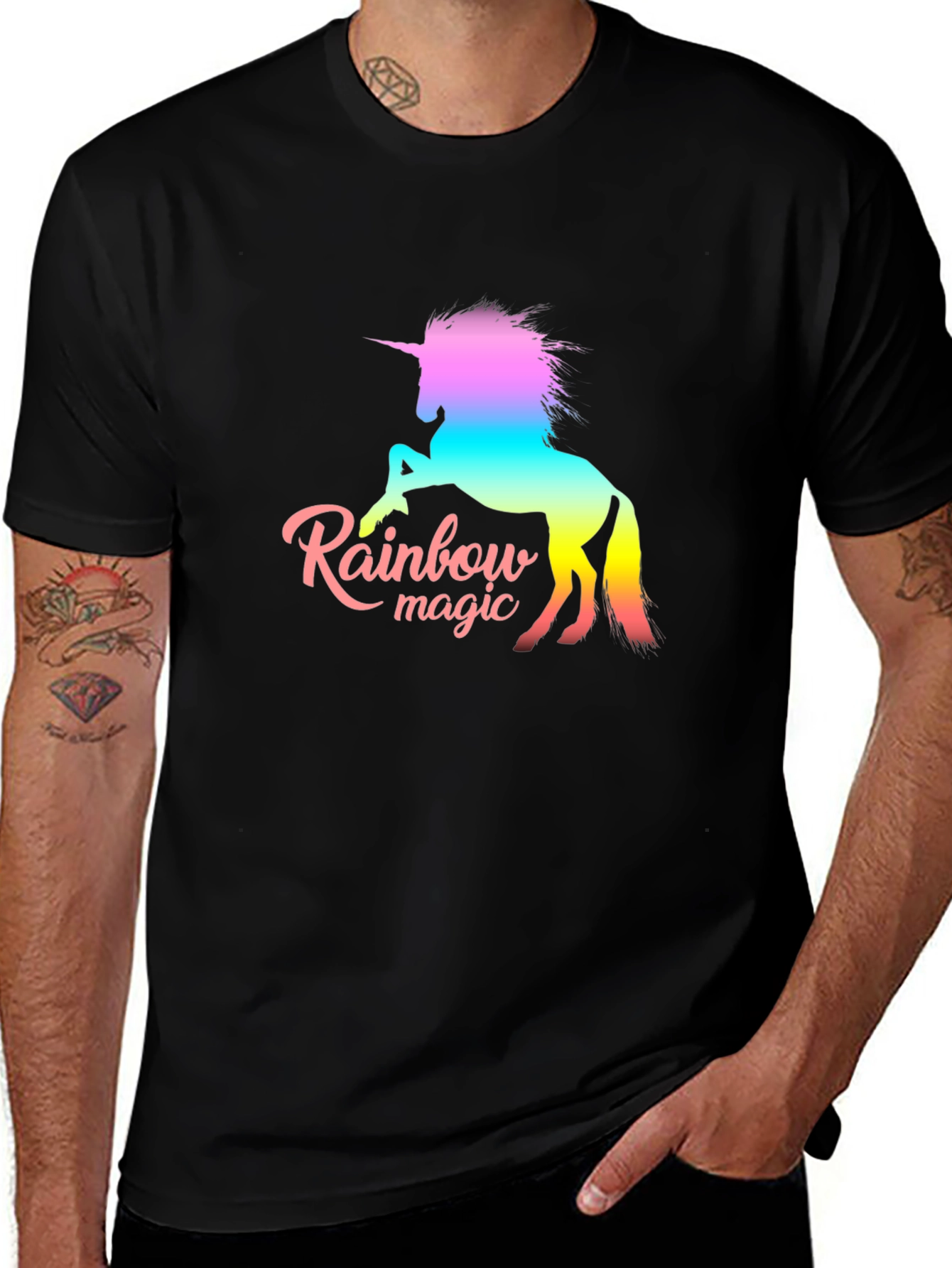 Variant 28 of Rainbow Unicorn Graphic T-Shirt