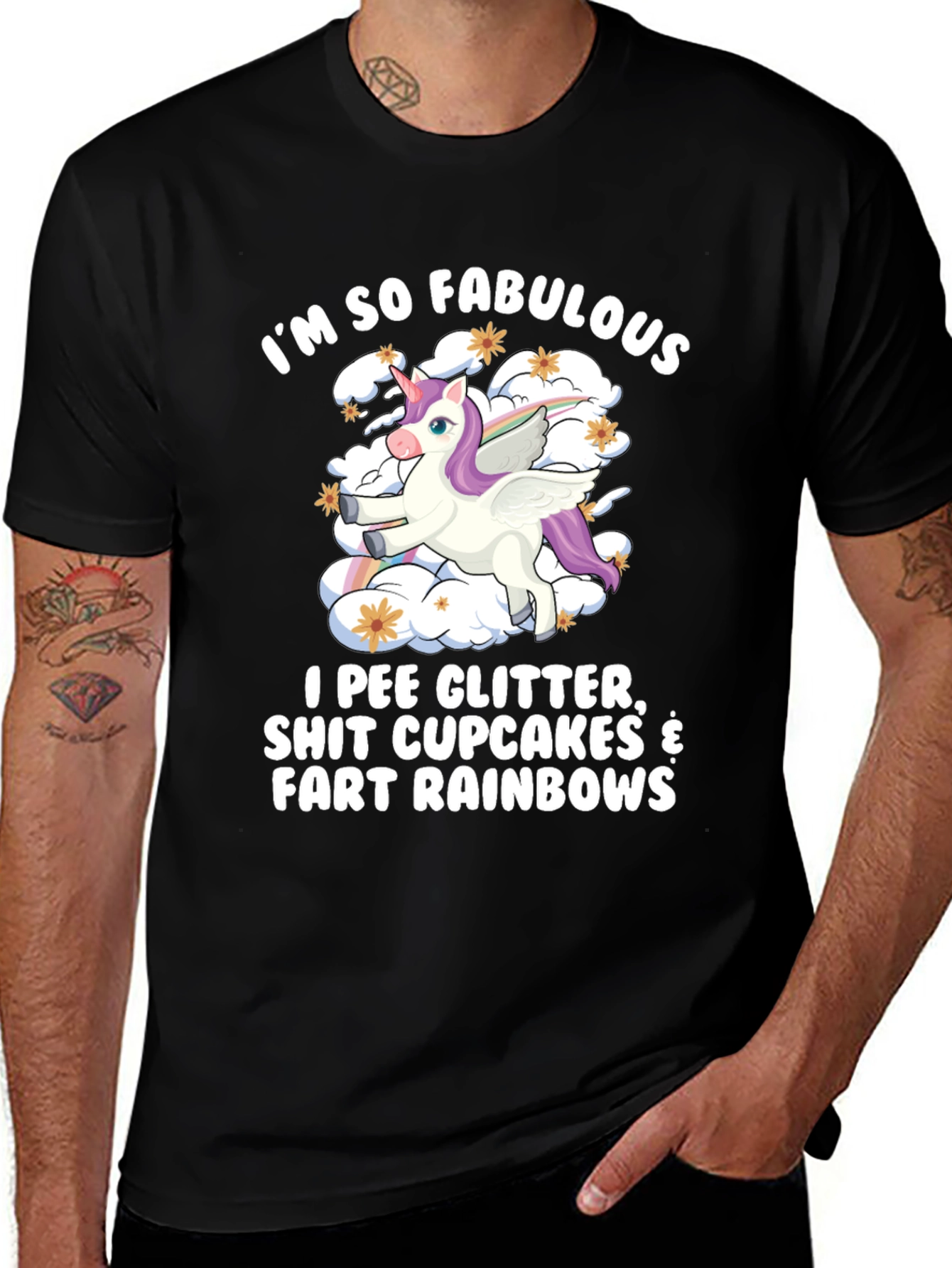 Variant 19 of Fabulous Unicorn Graphic T-Shirt - Pee Glitter Rainbows