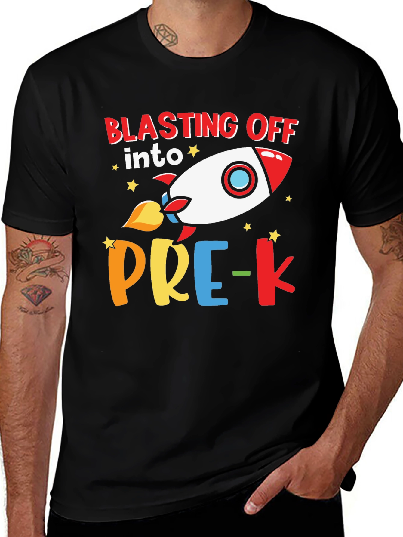 Variant 12 of Blasting Off into Pre-K Rocket T-Shirt
