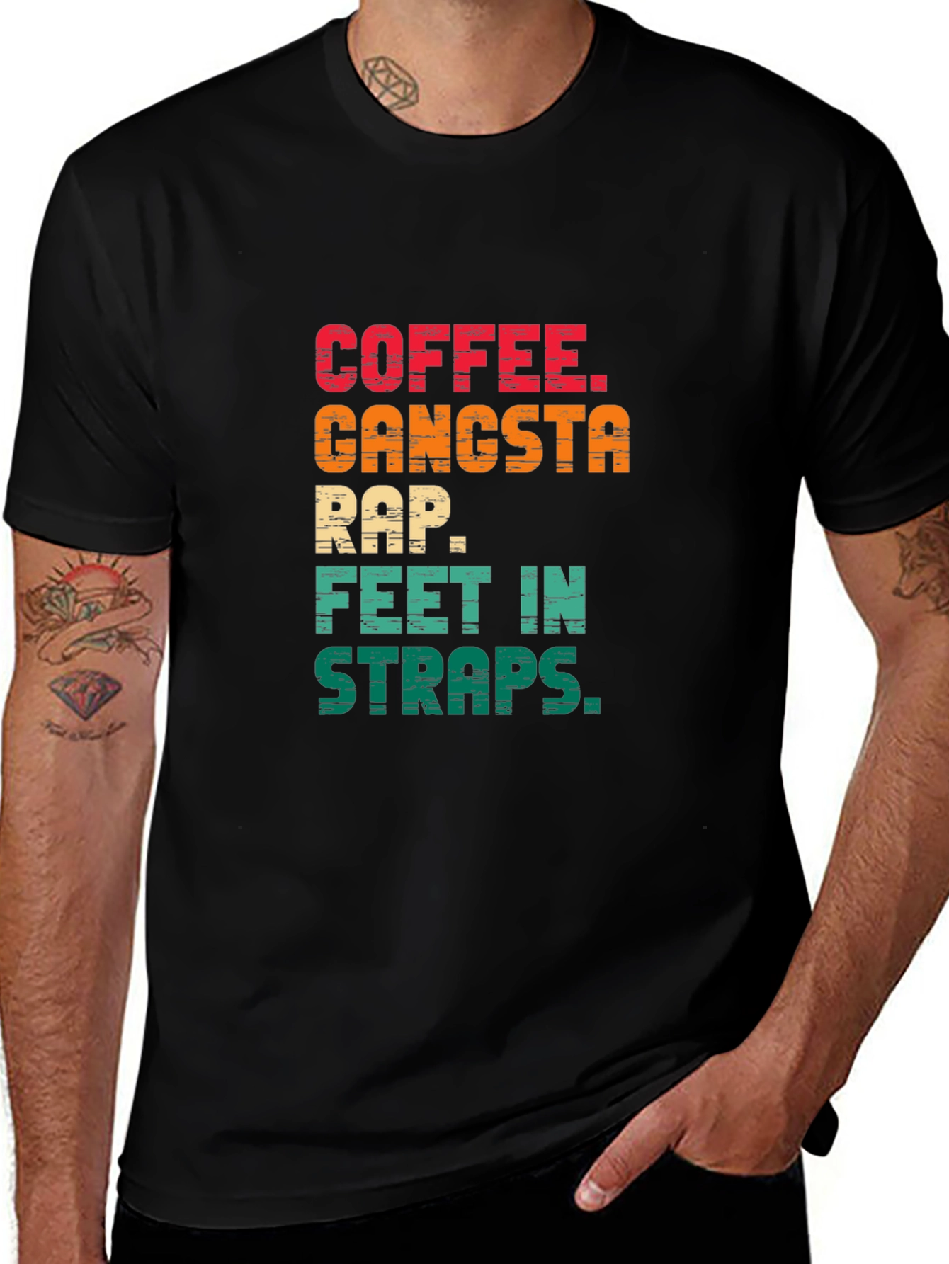 Variant 14 of Coffee Gangsta Rap Graphic T-Shirt