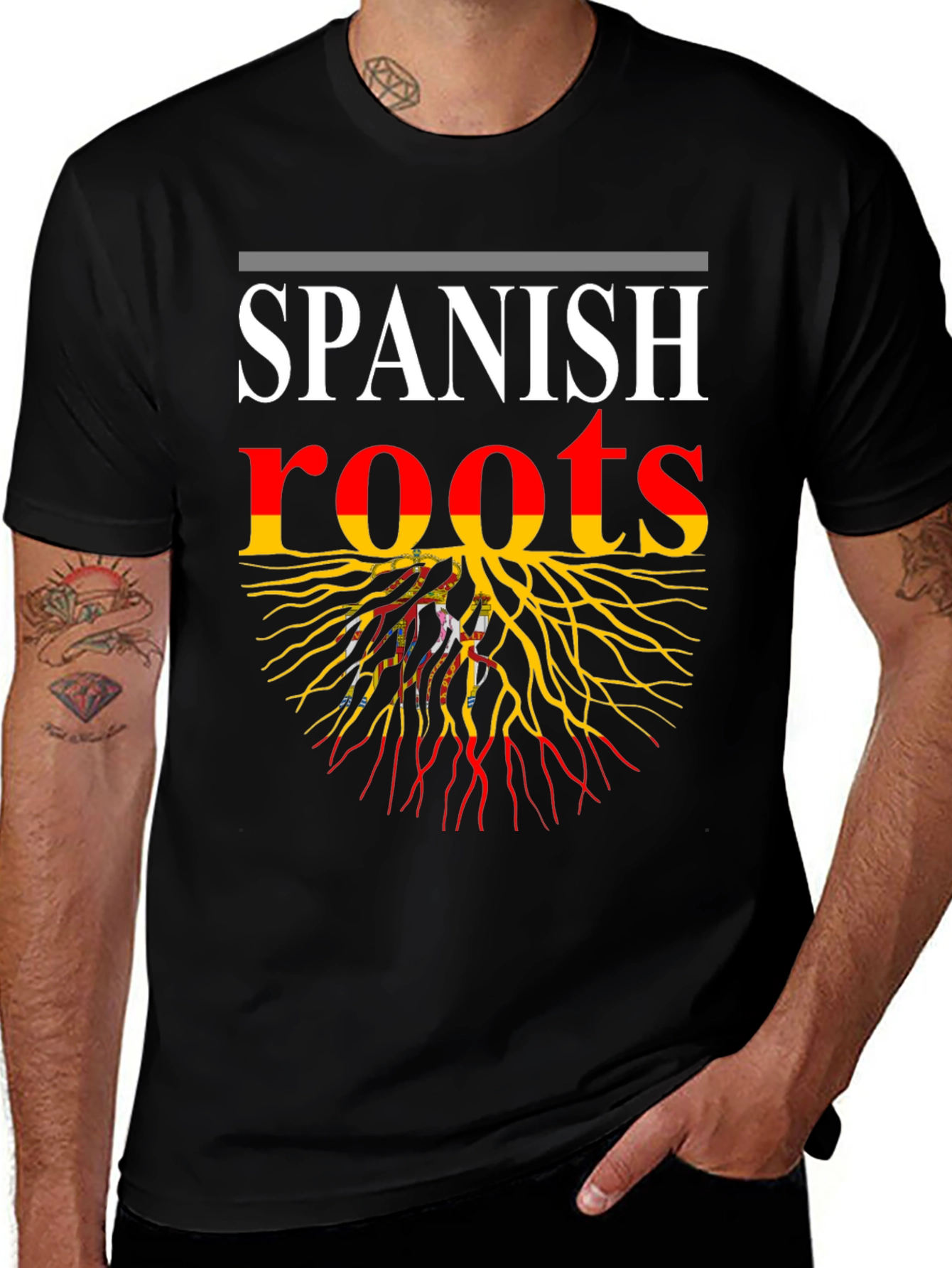 Variant 19 of Spanish Roots Graphic Tee - Black