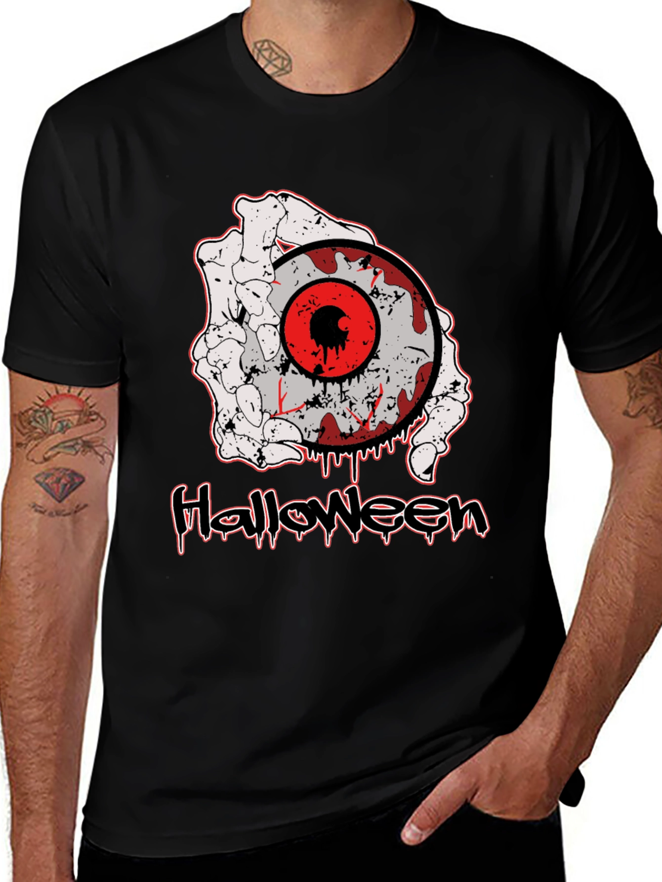 Halloween T-Shirt with Eyeball and Hand