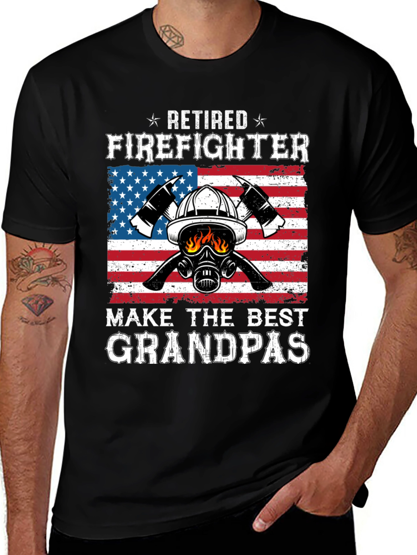 Retired Firefighter Grandpas T-Shirt